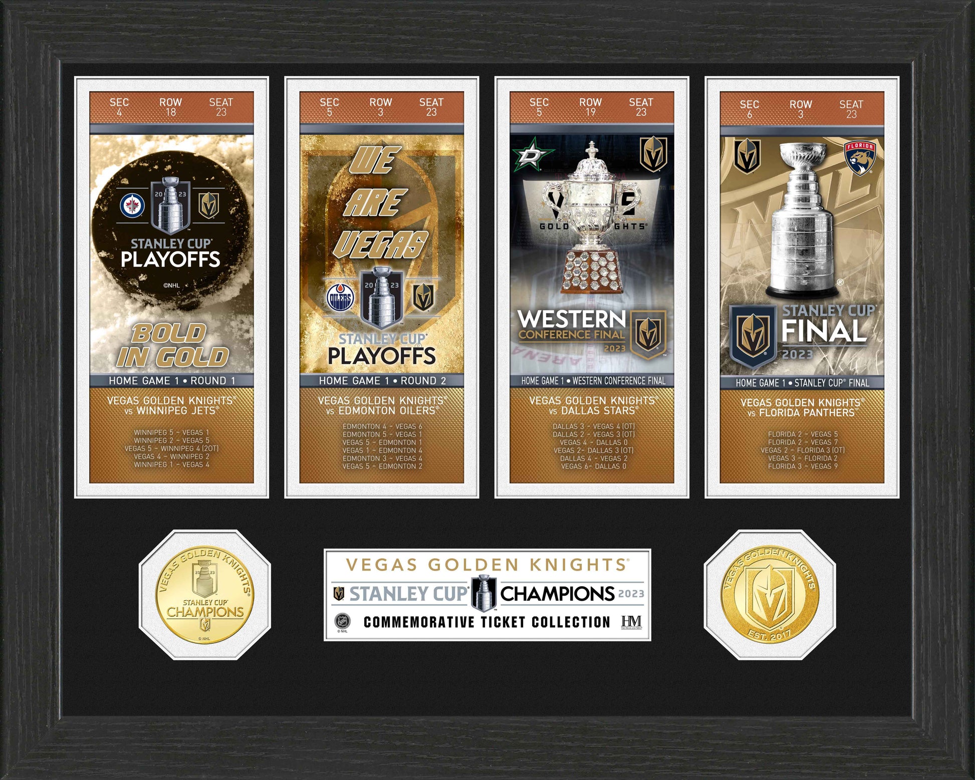 Vegas Golden Knights 2023 NHL Stanley Cup Champions Ticket Photo Mint