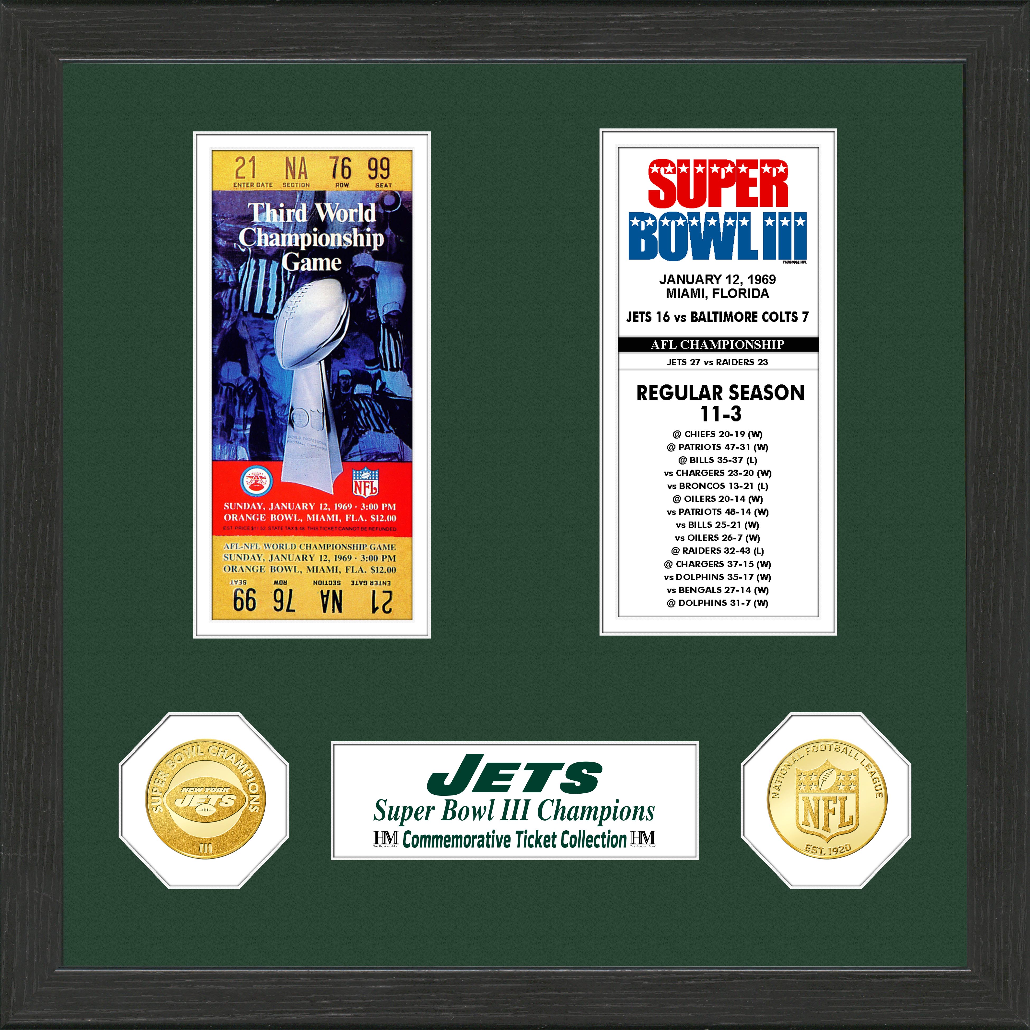 New York Jets SB Championship Ticket Collection