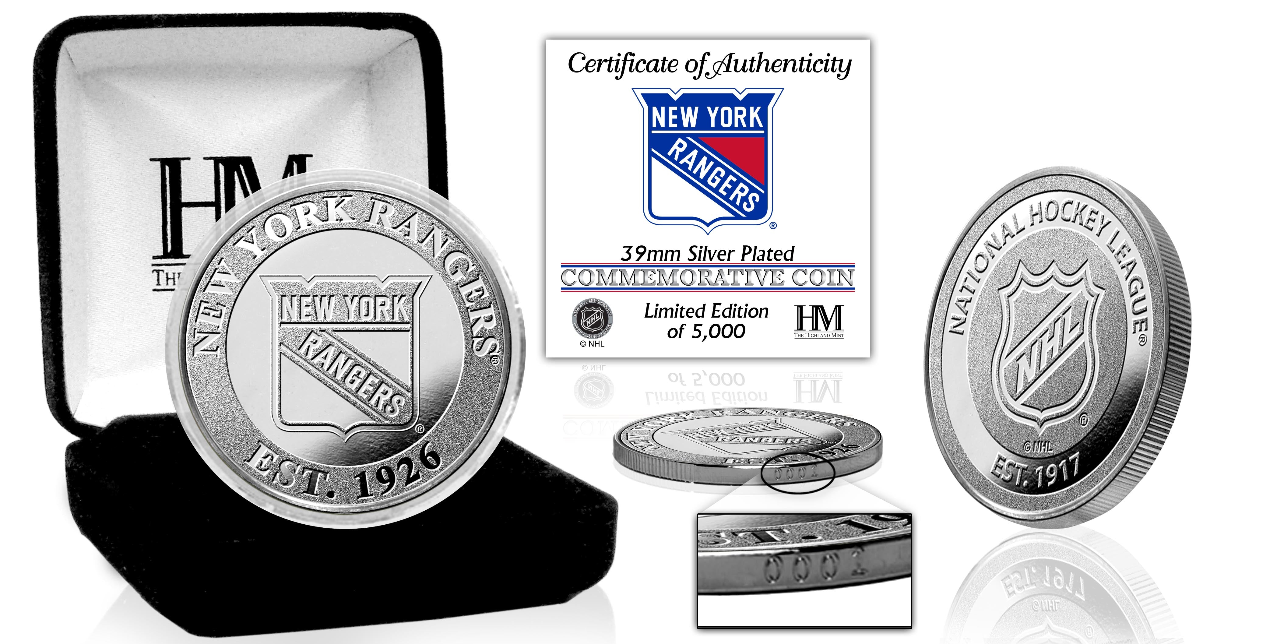 New York Rangers Silver Mint Coin