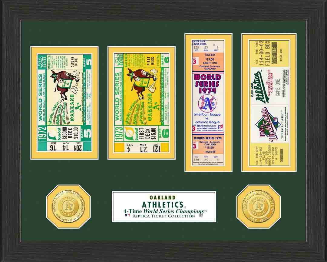 Oakland Athletics World Series Ticket Collection