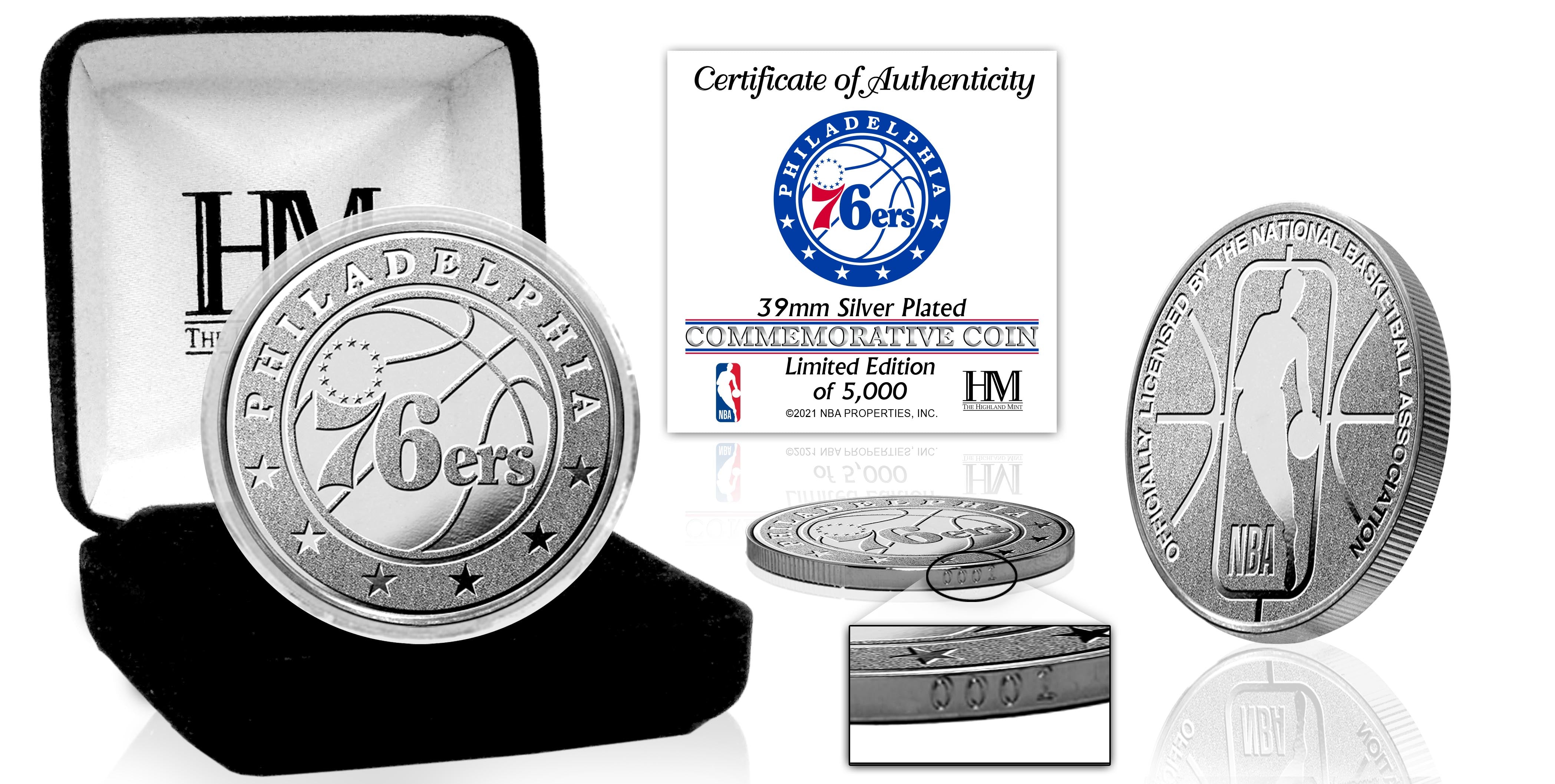 Philadelphia 76ers Silver Mint Coin
