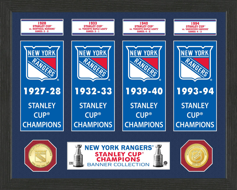 New York Rangers Stanley Cup Banner Collection Photo Mint