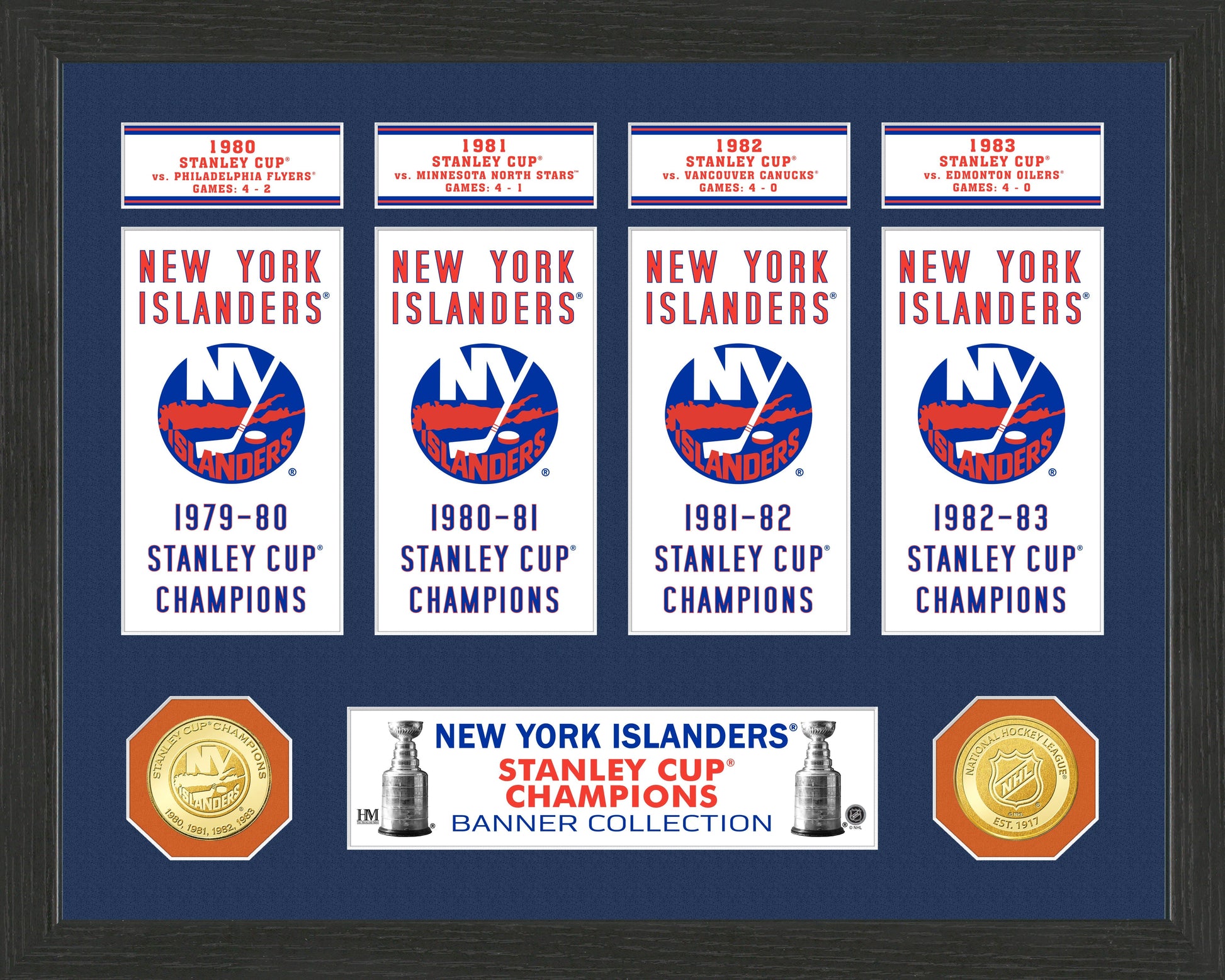 New York Islanders Stanley Cup Banner Collection Photo Mint