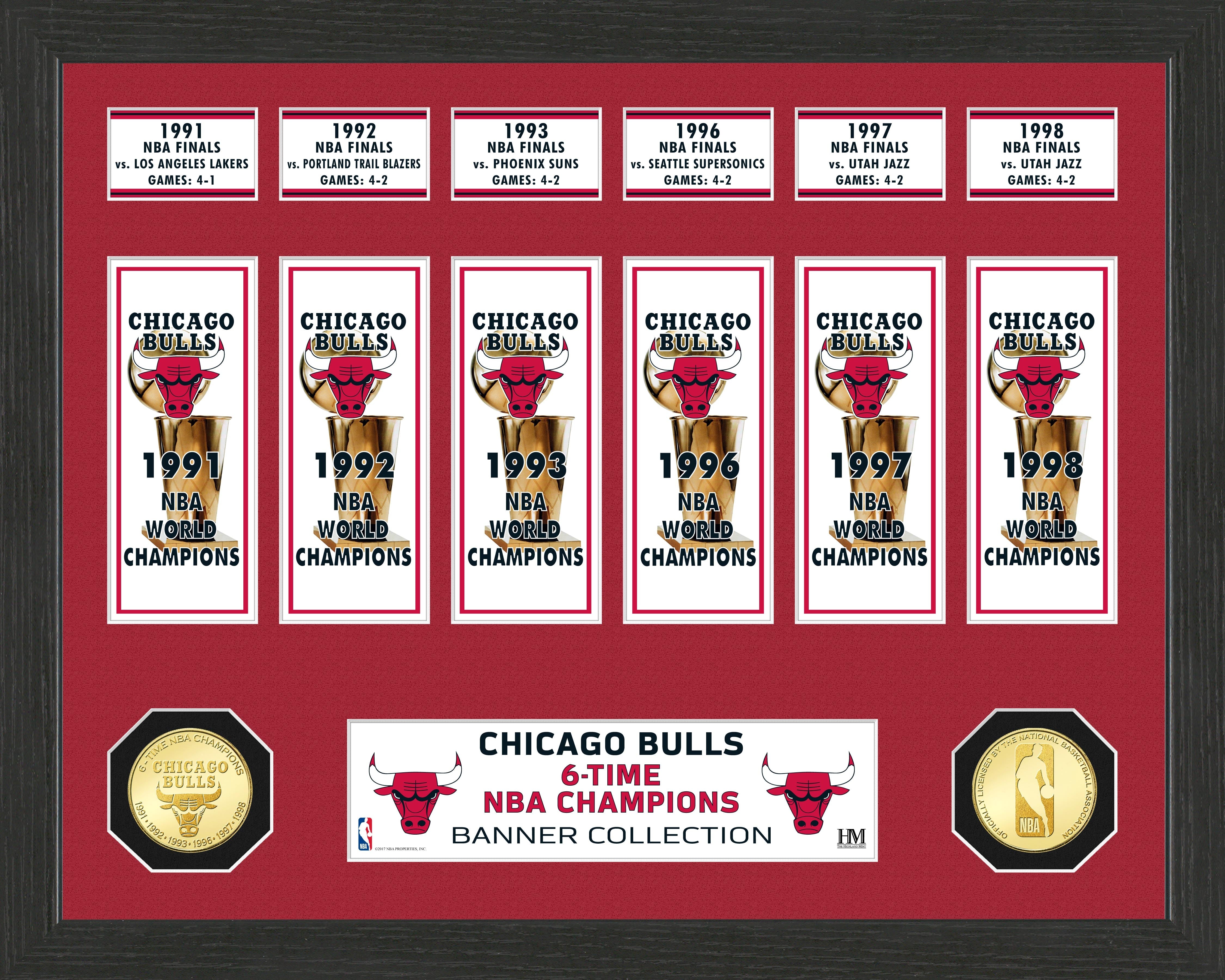 Chicago Bulls "Banner" Bronze Coin Photo Mint