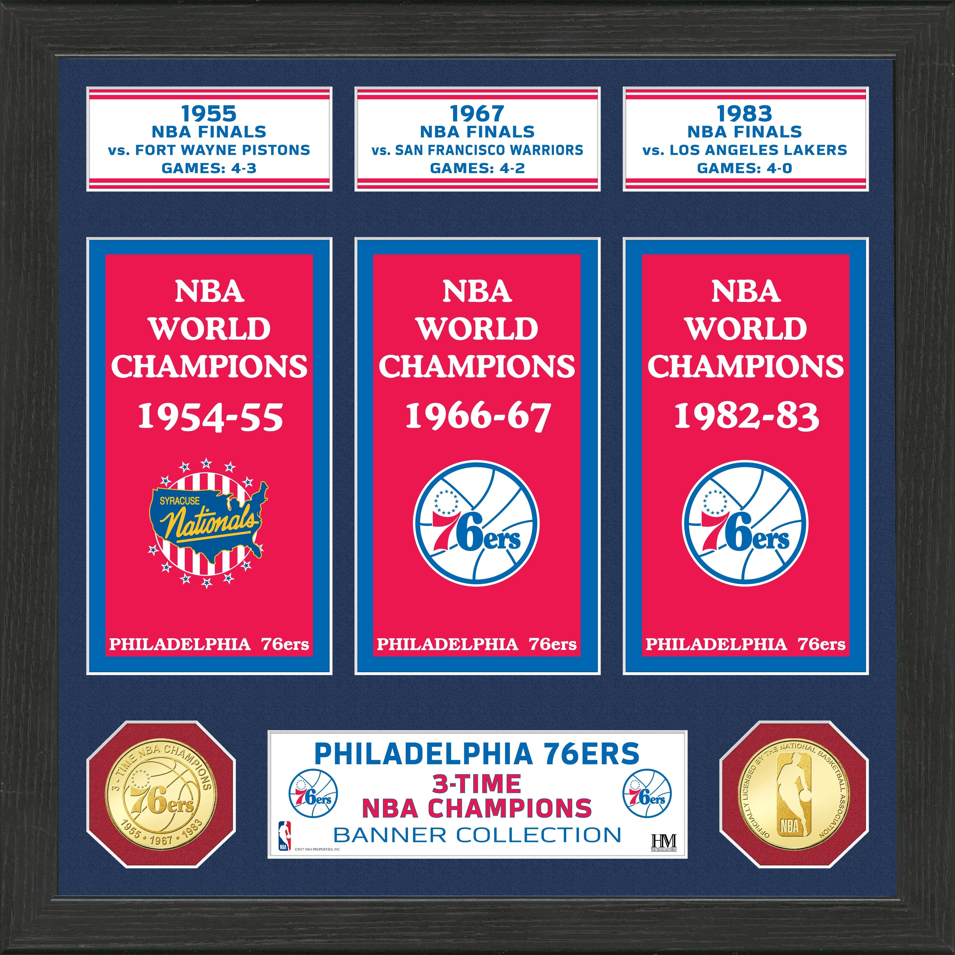 Philadelphia 76ers "Banner" Bronze Coin Photo Mint