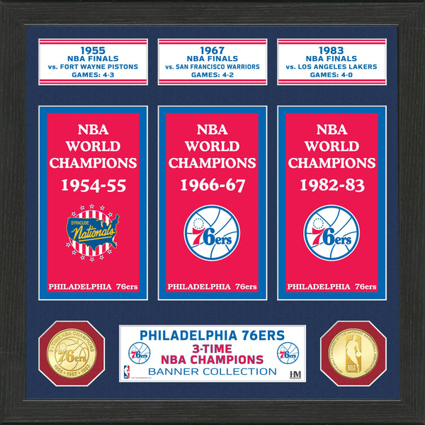 Philadelphia 76ers "Banner" Bronze Coin Photo Mint