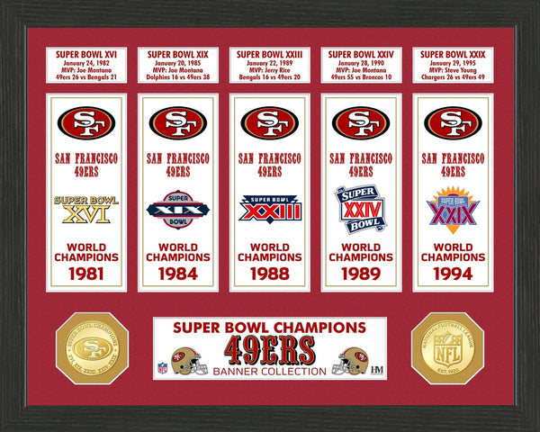 San Francisco 49ers Super Bowl Banner Collection Photo Mint