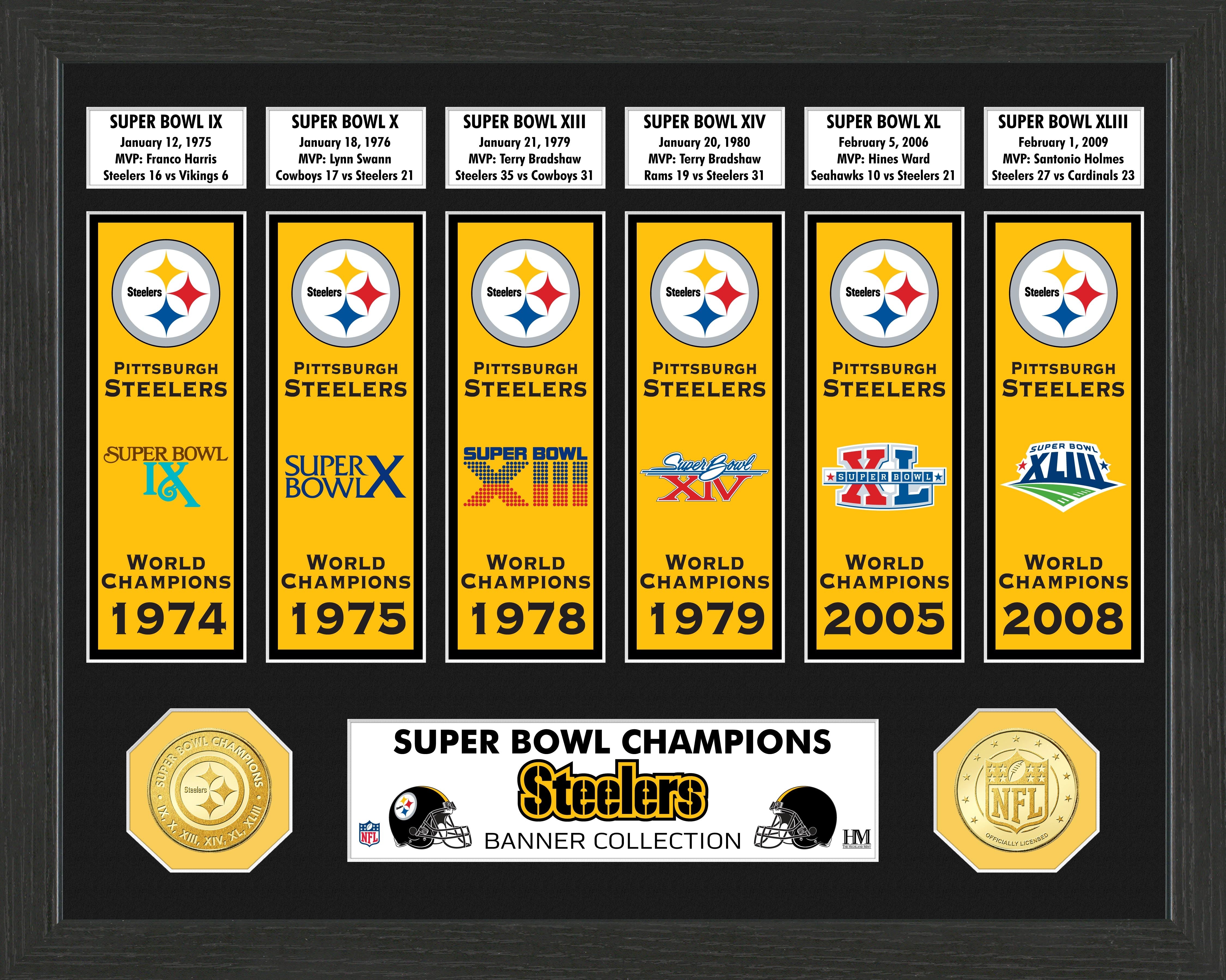 thumbnail image 2 of Pittsburgh Steelers Super Bowl XIV Logo Decal - Official Team Sticker 2 of 5
