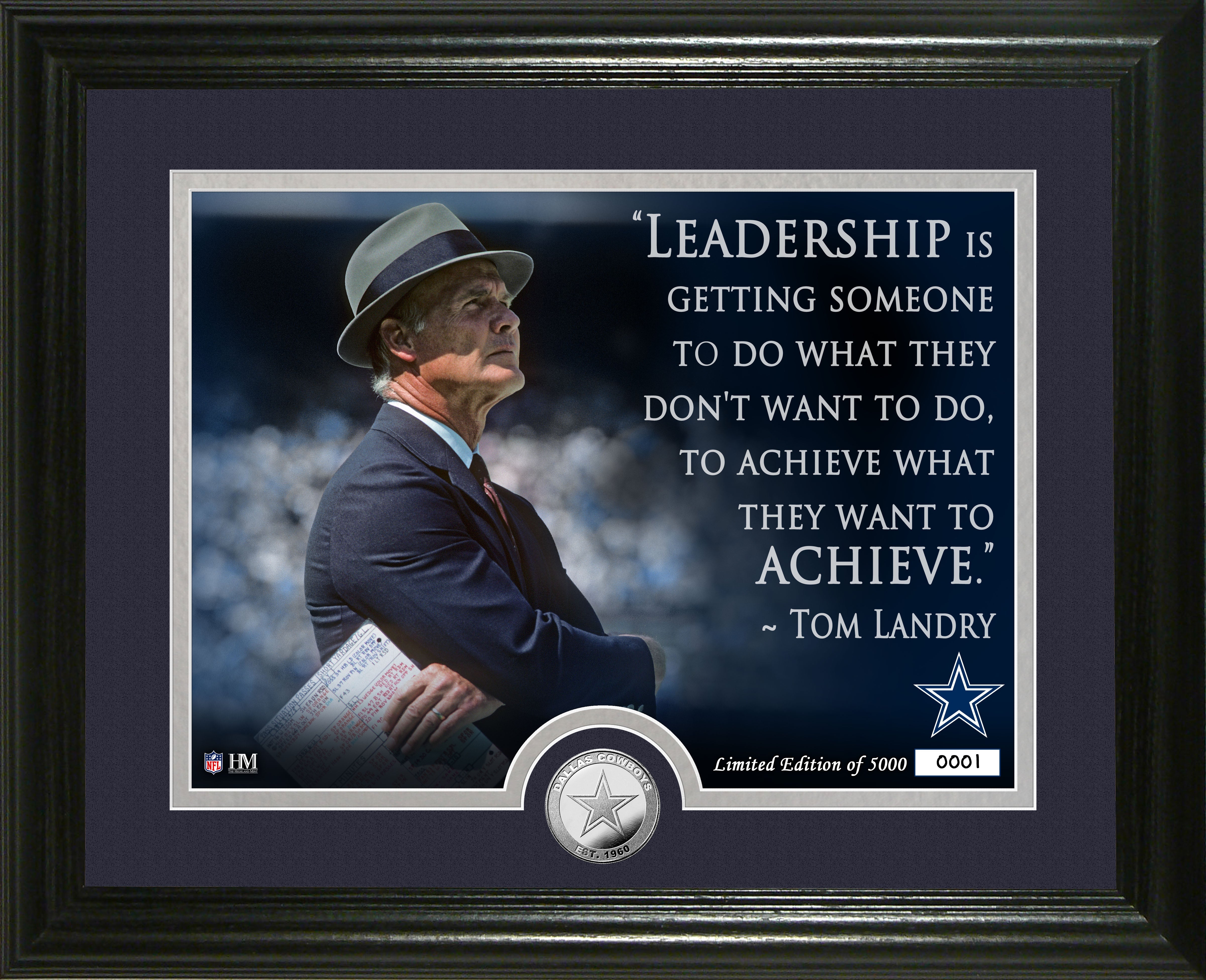 Tom Landry Quote Silver Coin Photo Mint