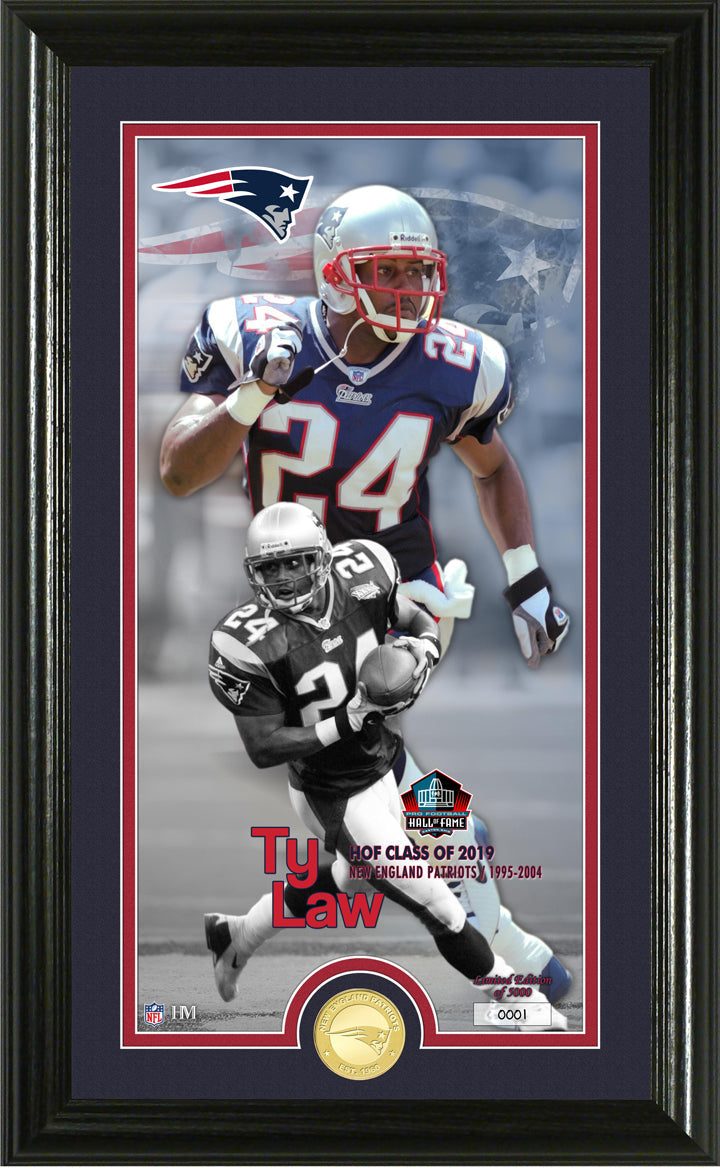 Ty Law Hall of Fame 2019 Supreme Bronze Coin Photo Mint