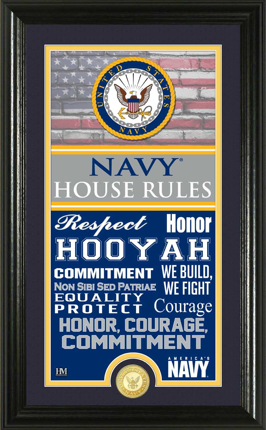 Navy Flag House Rules Bronze Coin Photo Mint