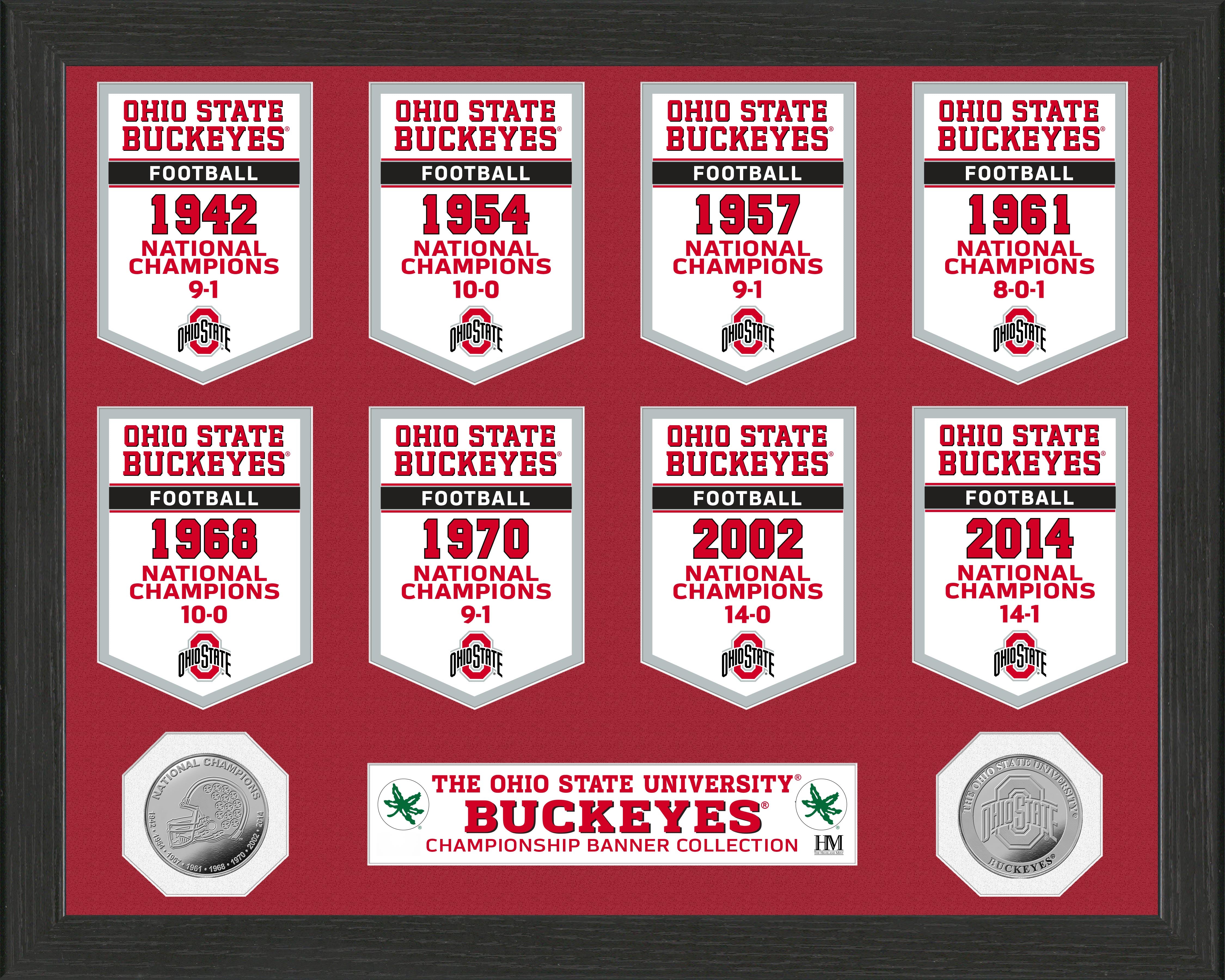 Ohio State University National Champions Banner Collection Photo Mint