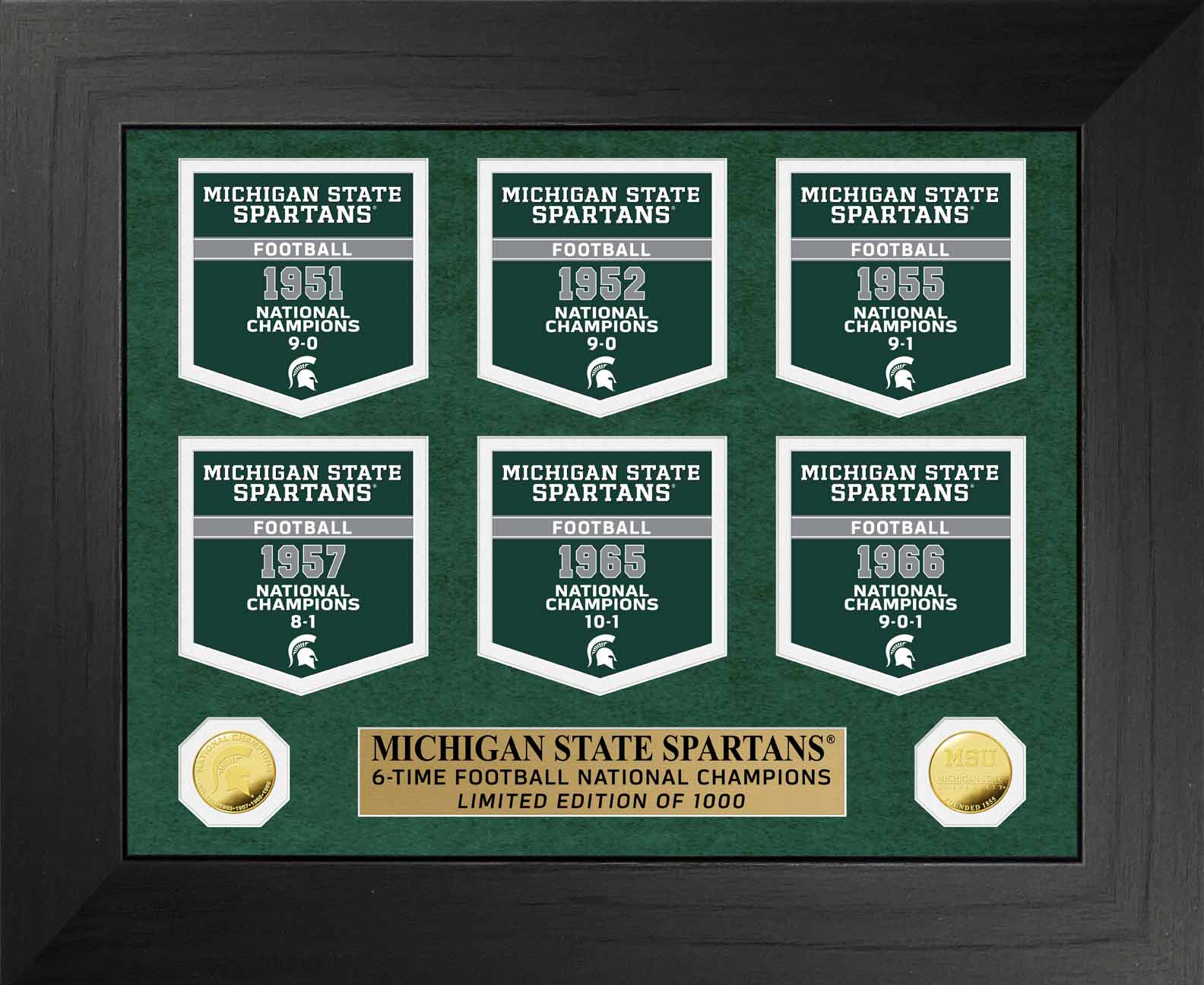Michigan State University Spartans National Champions Deluxe Banner Collection