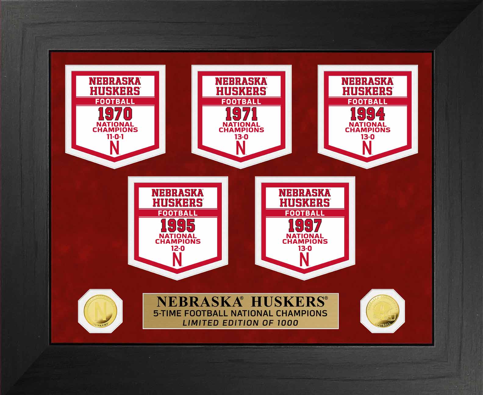 University of Nebraska Cornhuskers National Champions Deluxe Banner Collection