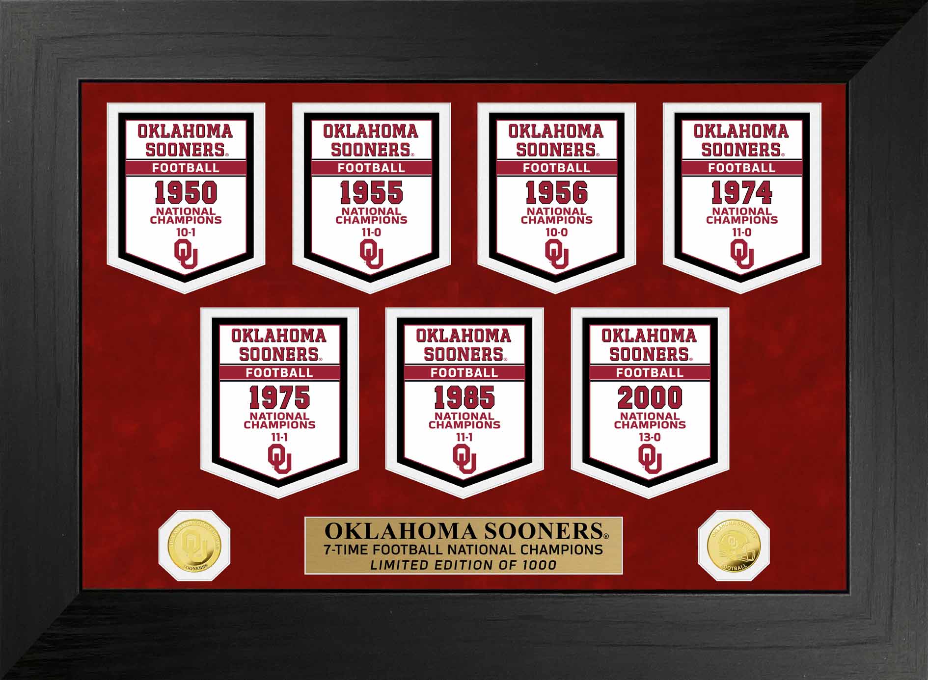 University of Oklahoma Sooners National Champions Deluxe Banner Collection