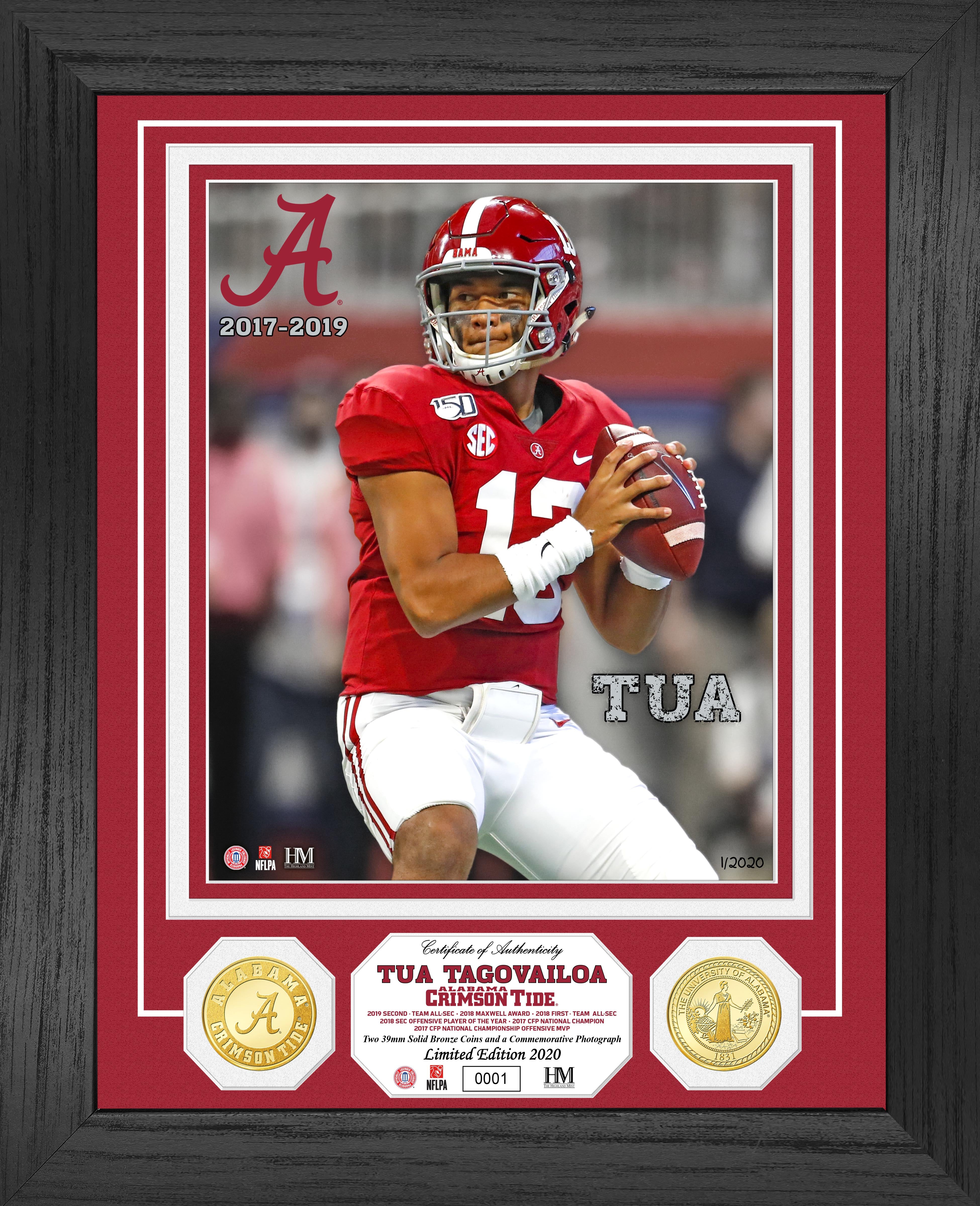 Tua Tagovailoa Alabama Crimson Tide Bronze Coin Photo Mint