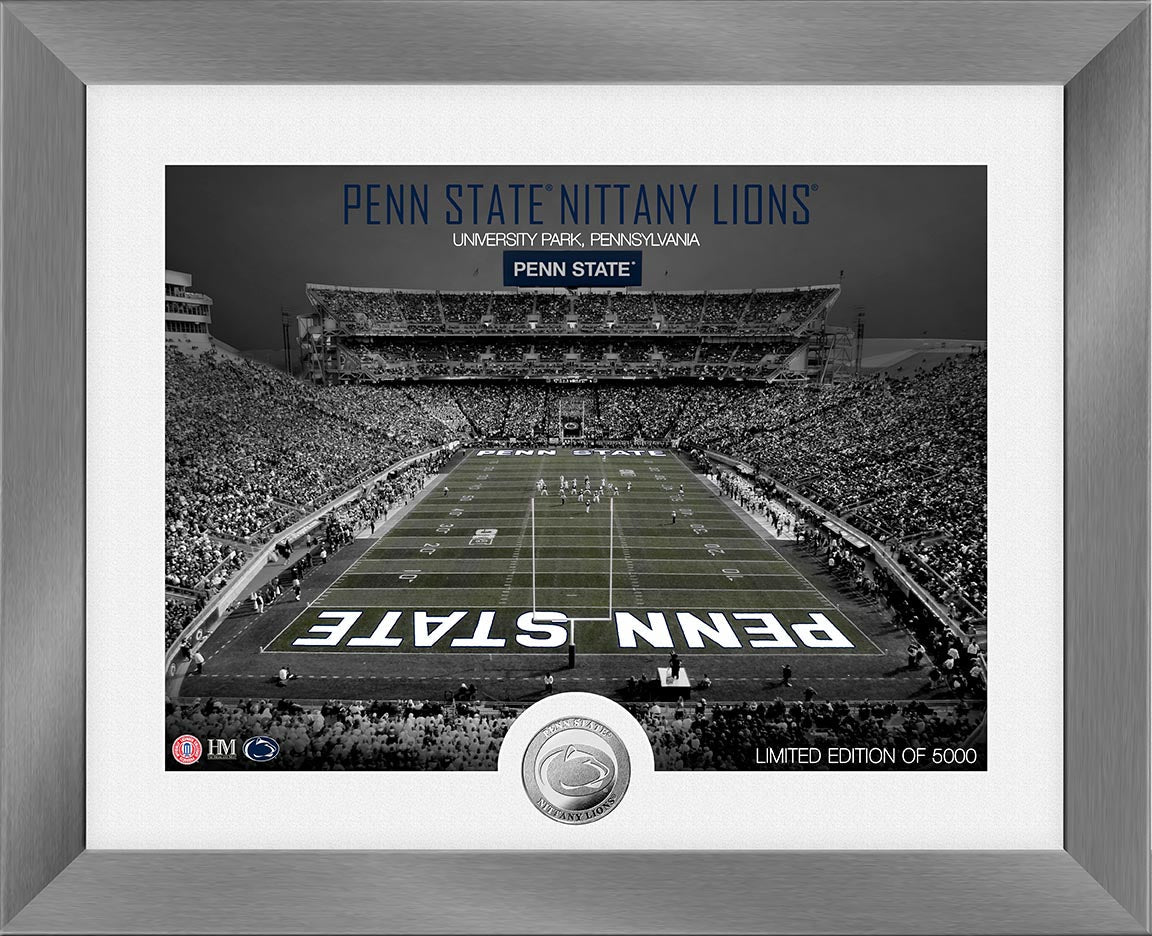 Penn State Nittany Lions Art Deco Stadium Silver Coin Photo Mint