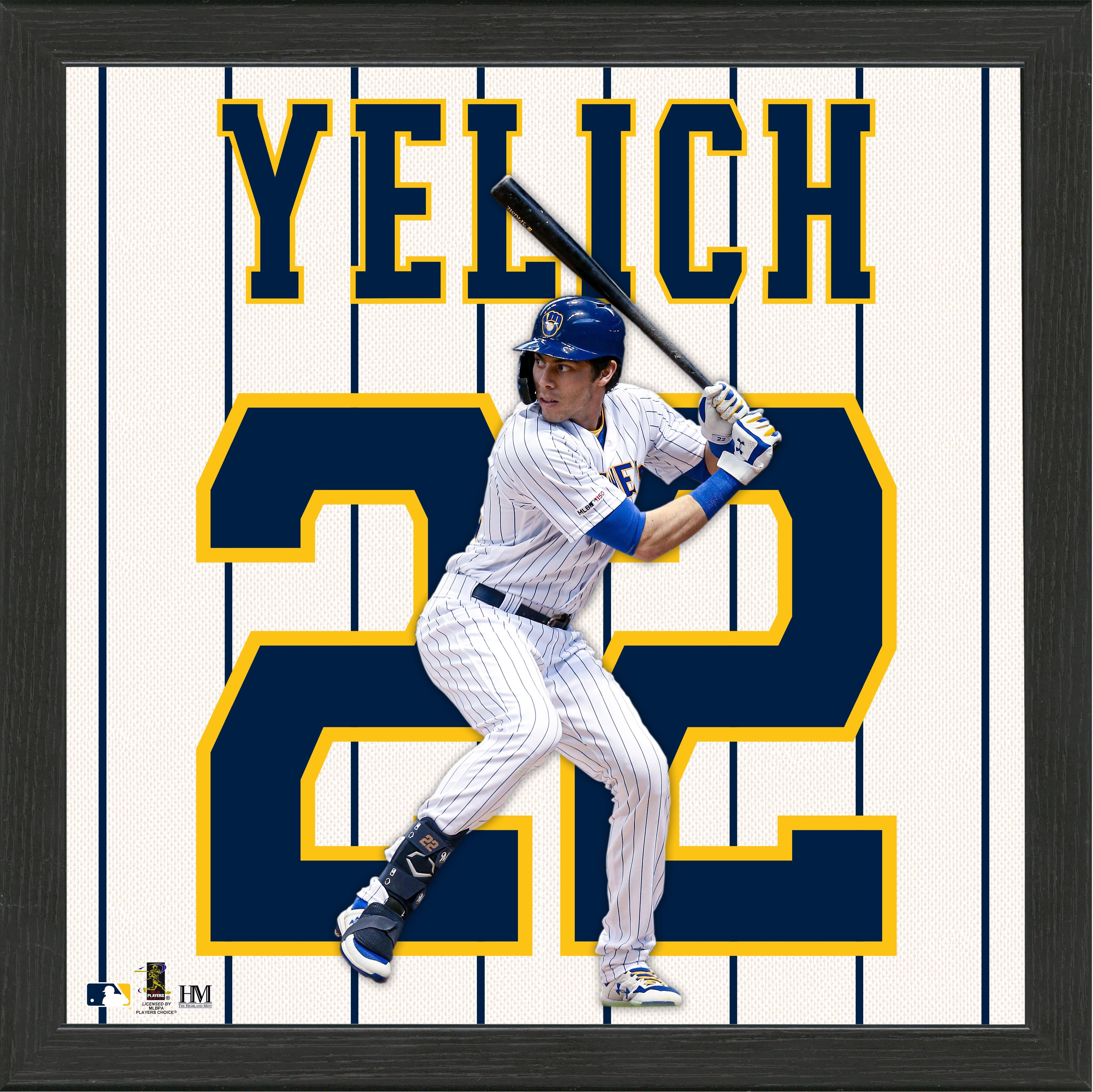 Christian Yelich Impact Jersey Framed Photo