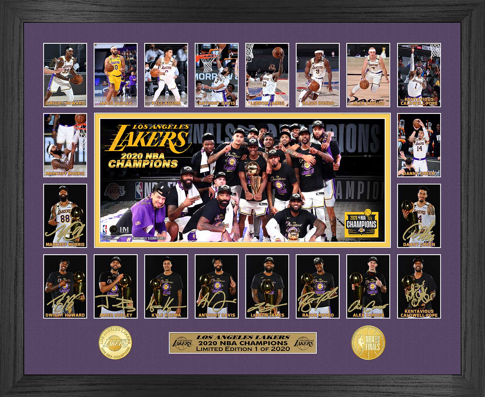 2020 NBA Champions Memorable Moments Los Angeles Lakers Bronze Coin Photo Mint