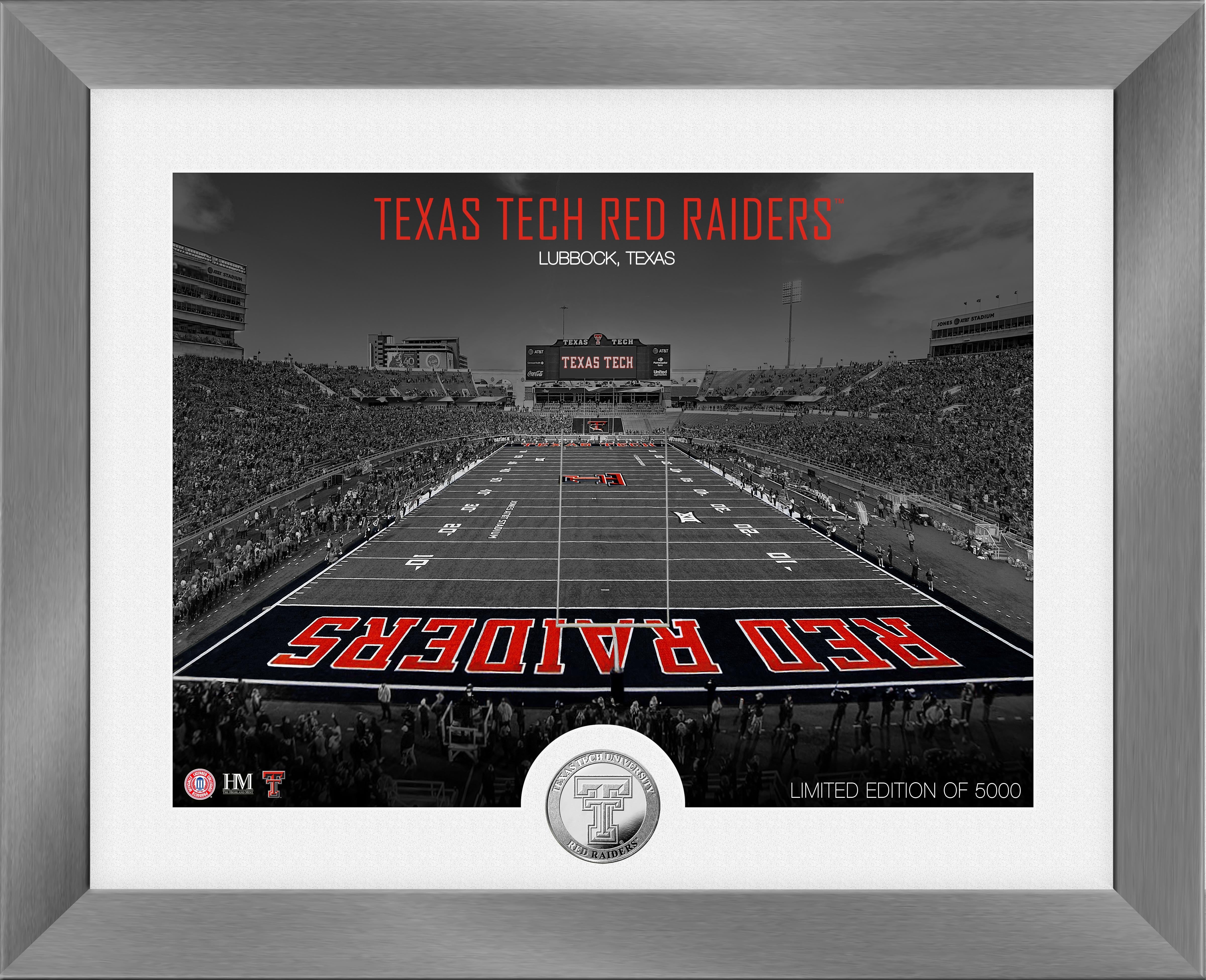 Texas Tech Stadium Art Deco Silver Coin Photo Mint