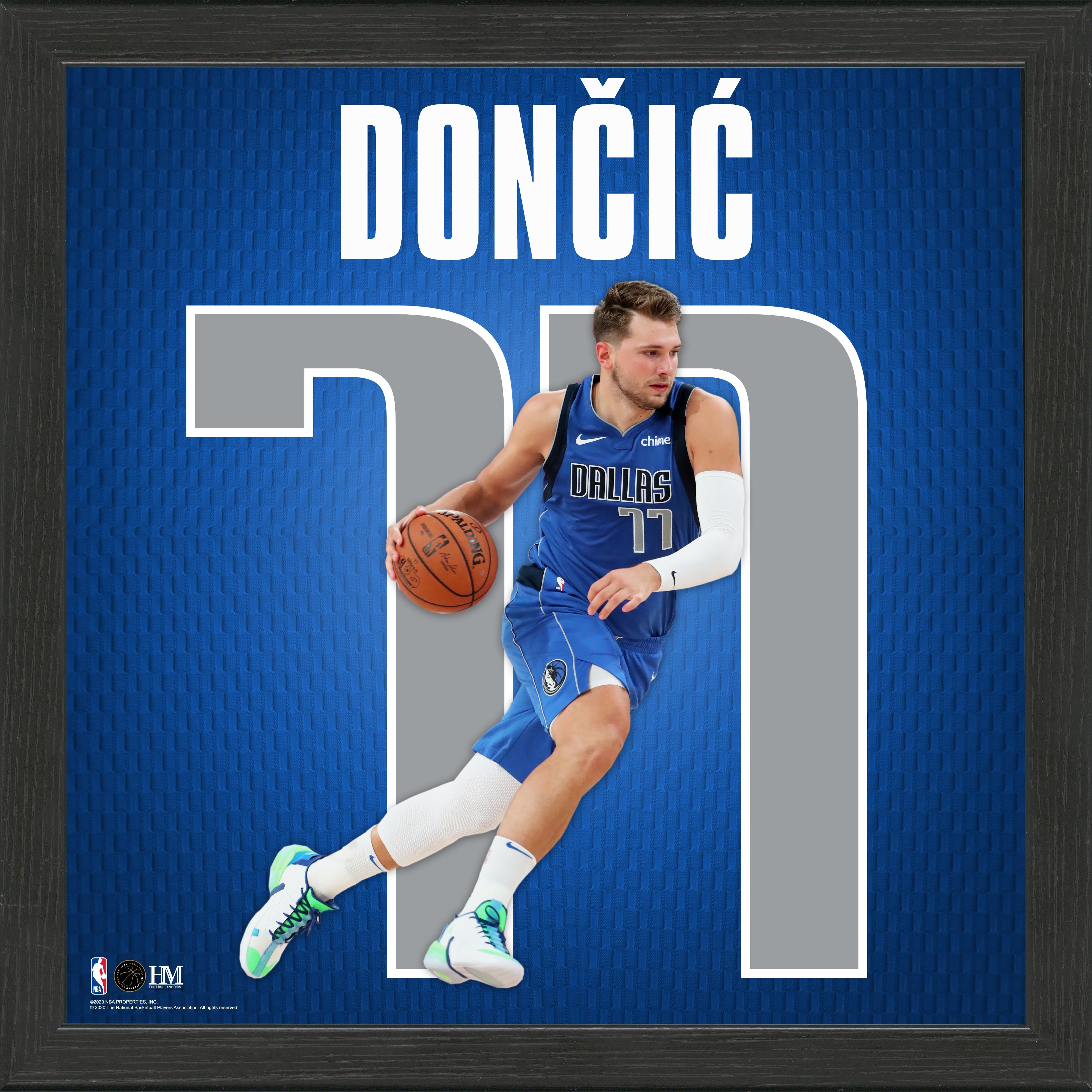 Luka Doncic Impact Jersey Framed Photo