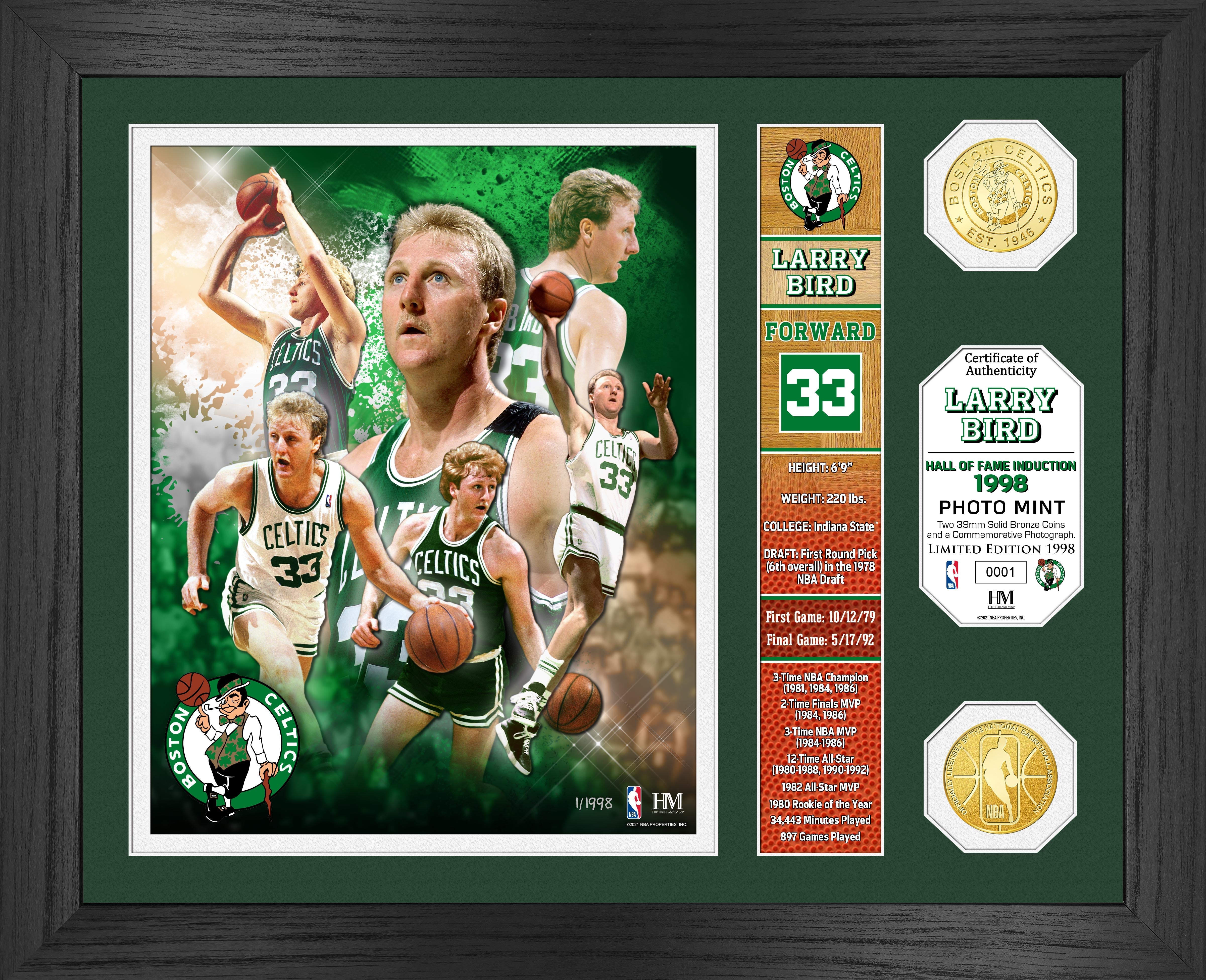 Larry Bird Hall of Fame Banner Bronze Coin Photo Mint
