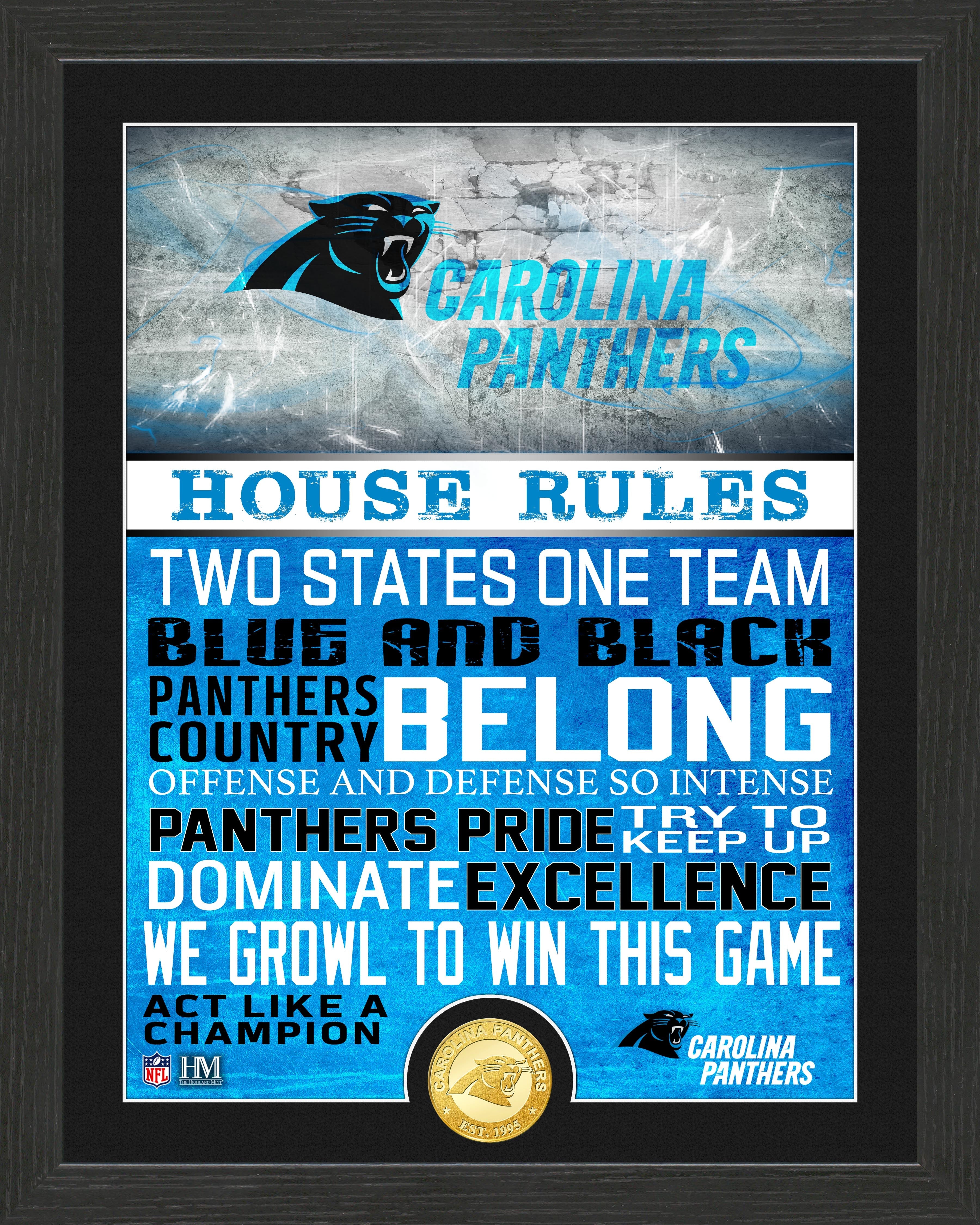 Carolina Panthers House Rules Bronze Coin Photo Mint