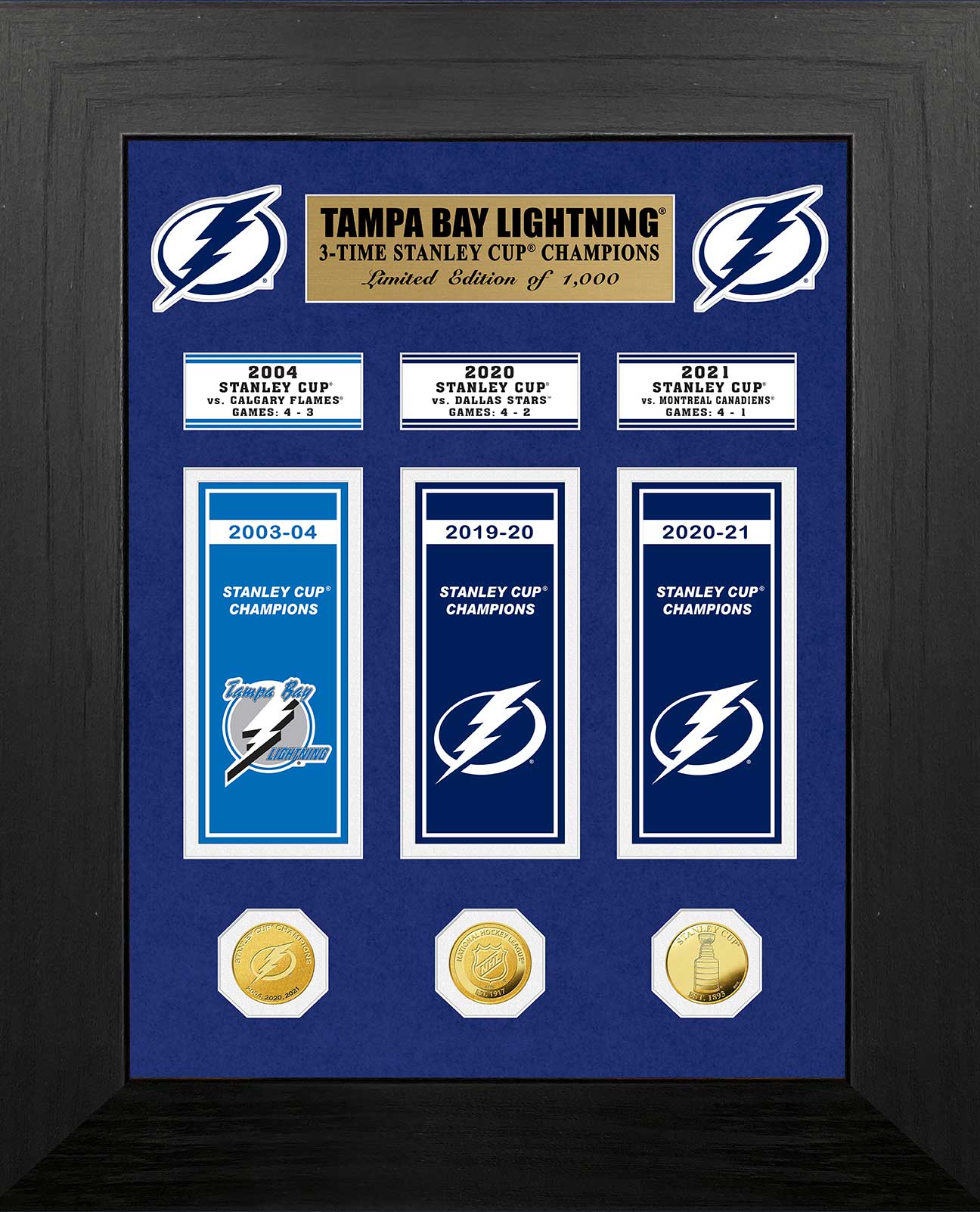 Tampa Bay Lightning Highland Mint 2021 Stanley Cup Champions Bronze Mint  Coin Keychain