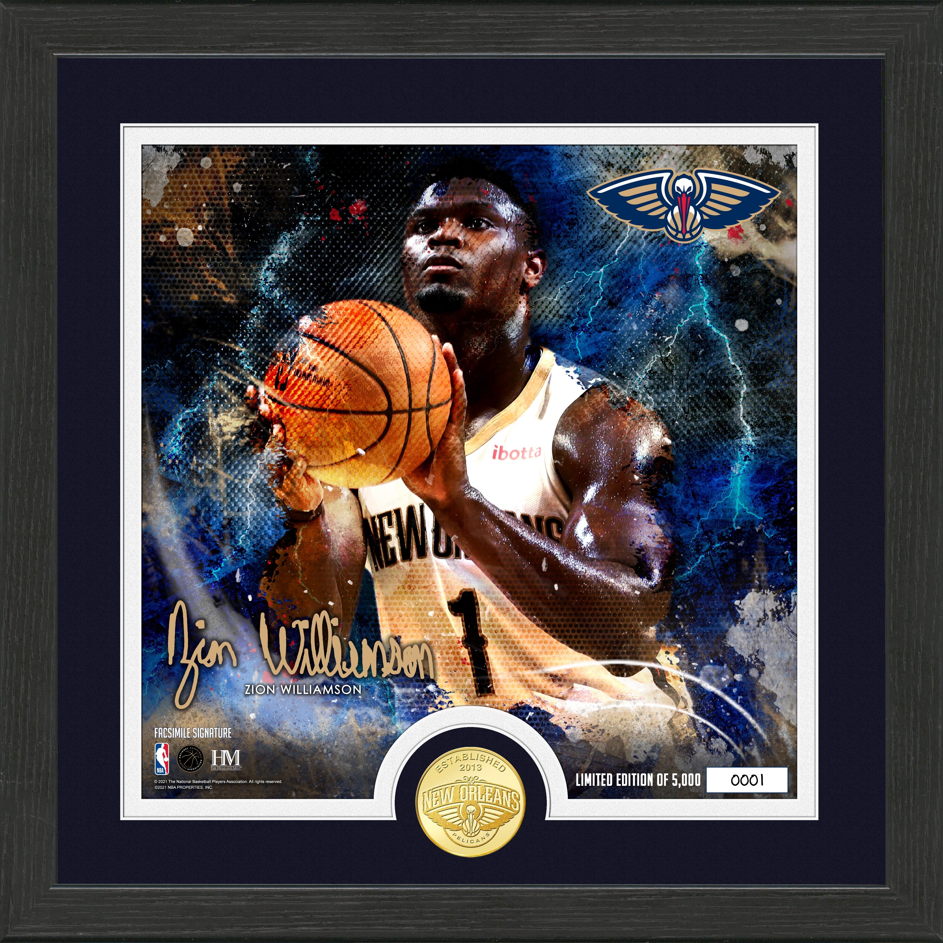 Zion Williamson "Surge" Mint Coin Signature Photo Mint