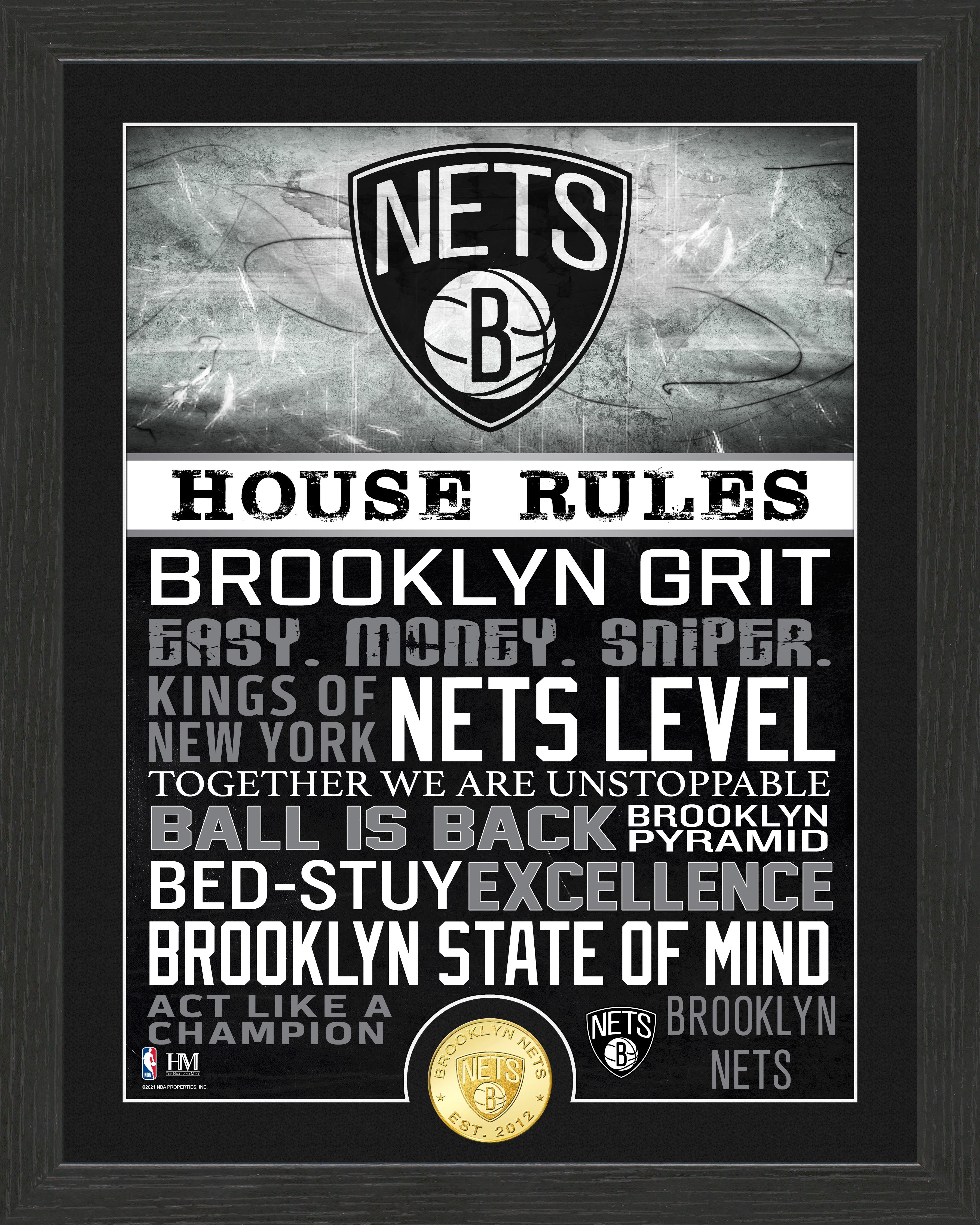 Brooklyn Nets House Rules Bronze Coin Photo Mint