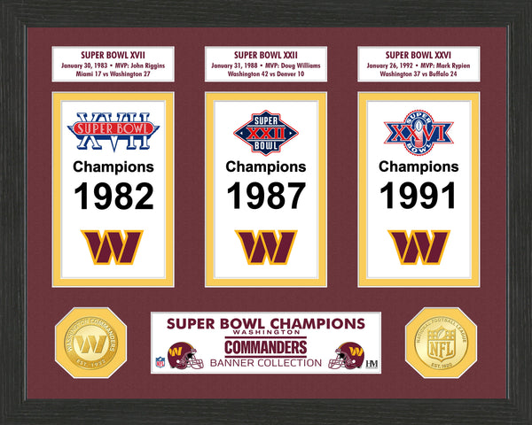 Washington Commanders Super Bowl Banner Collection