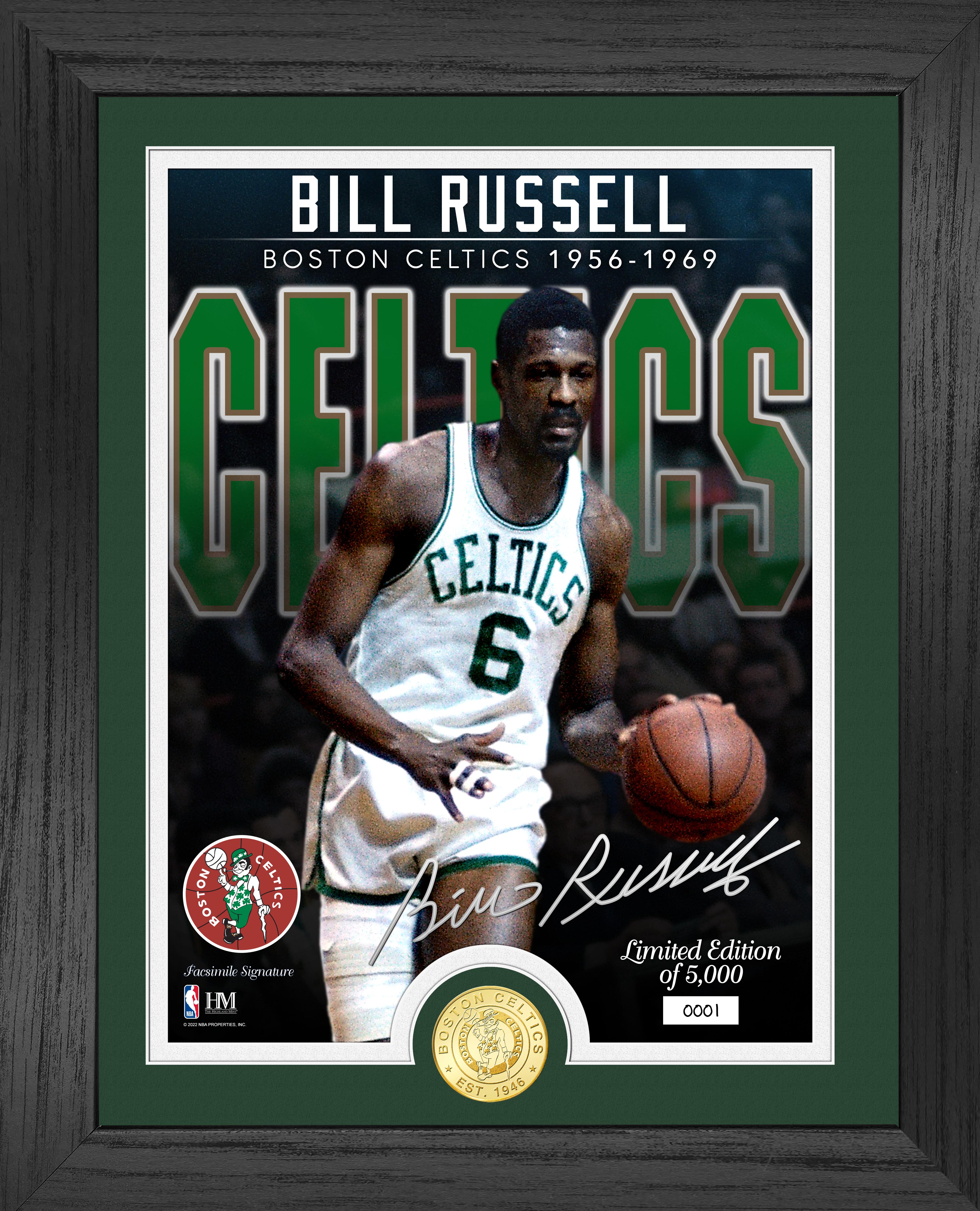 Bill Russell Celtics Bronze Coin Photo Mint