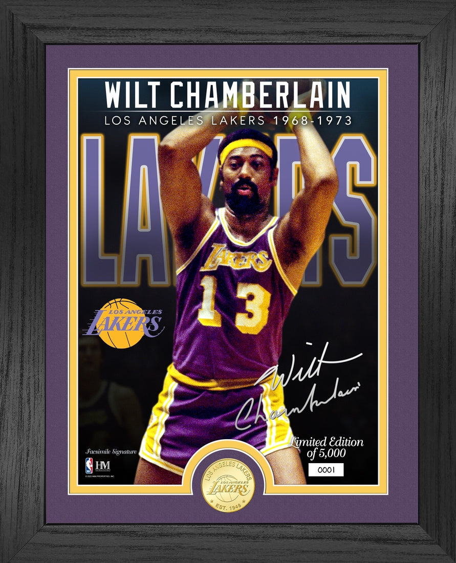 Wilt Chamberlain Lakers Bronze Coin Photo Mint