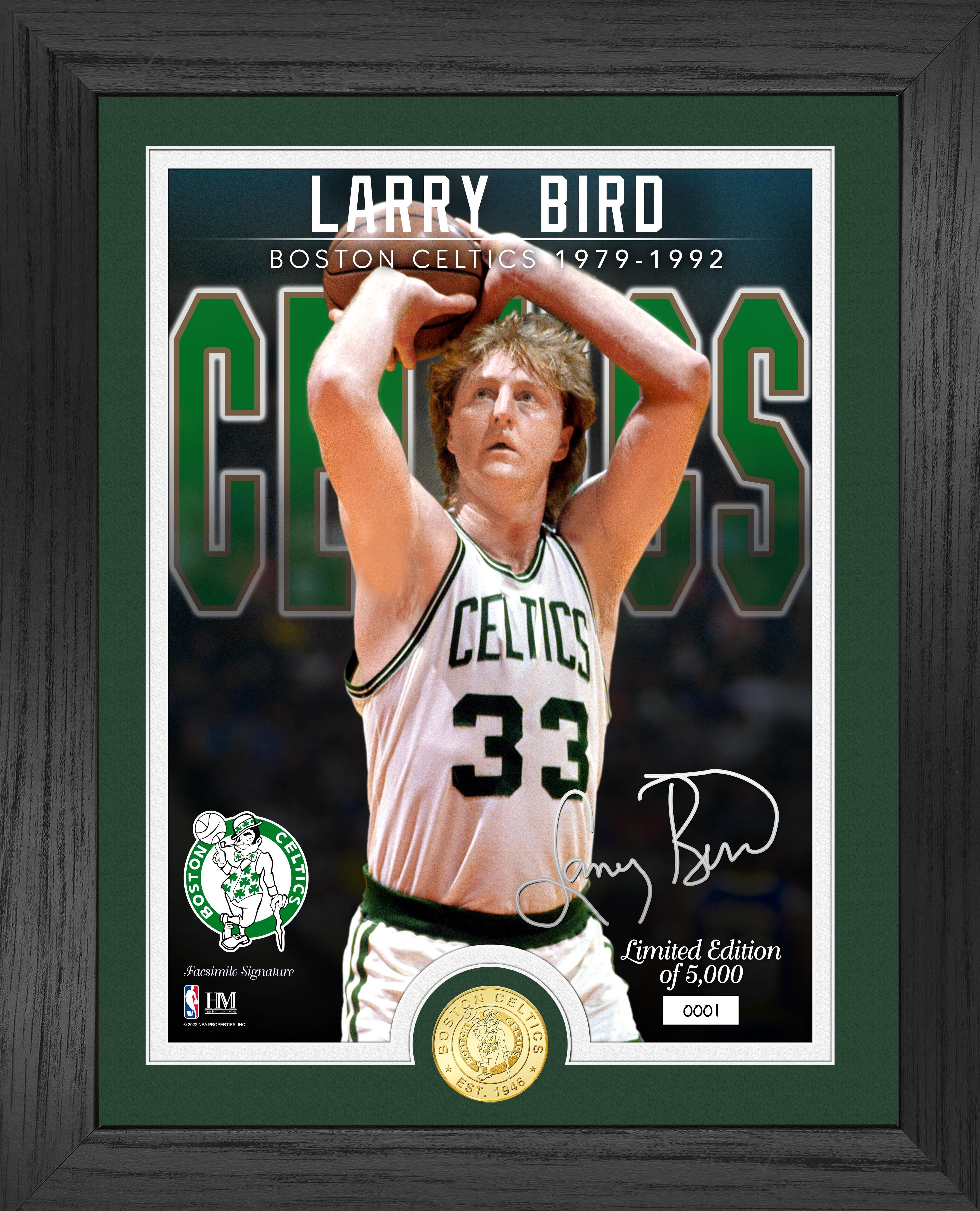 Larry Bird Celtics Bronze Coin Photo Mint