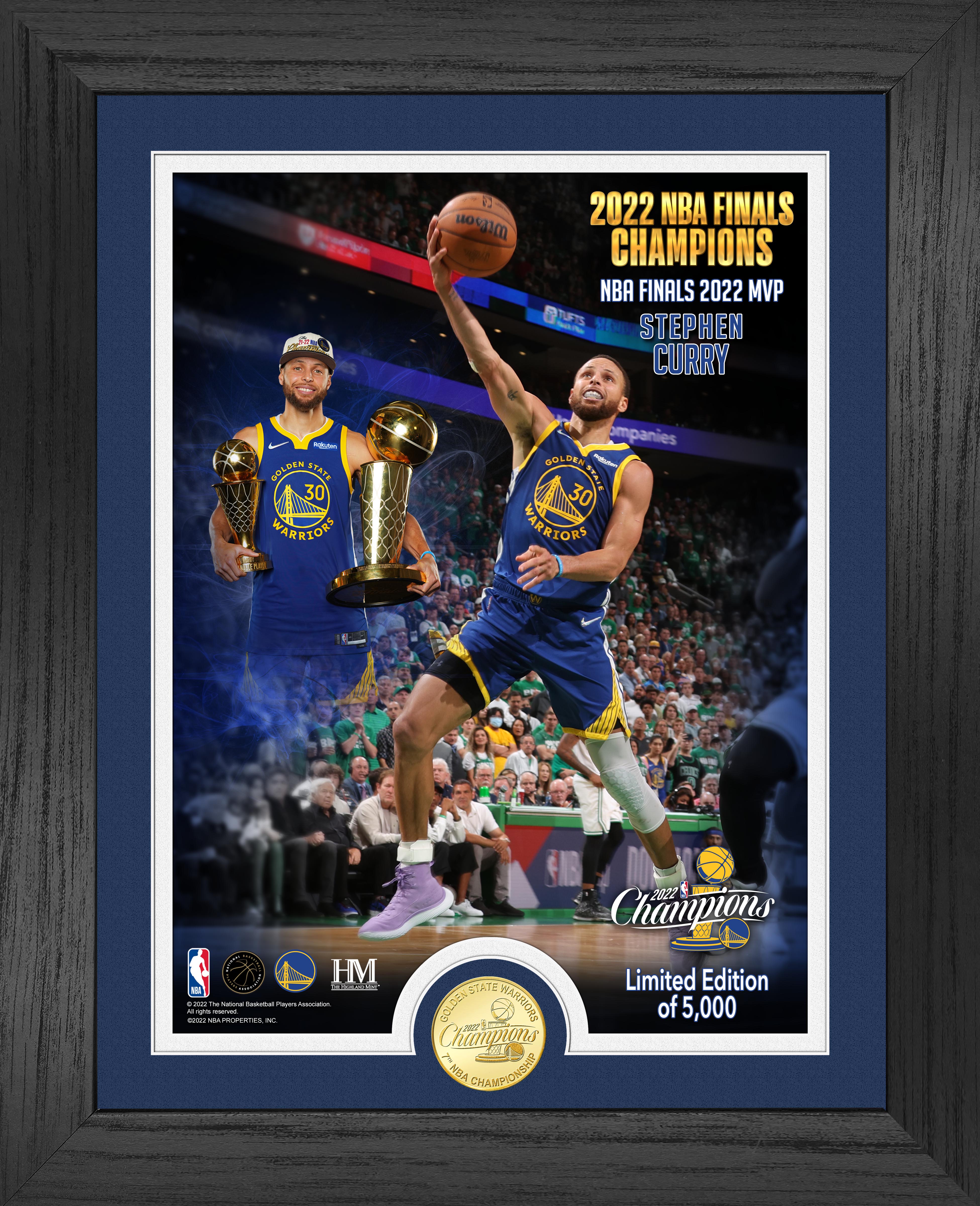 Golden State Warriors Steph Curry 2022 NBA Finals MVP Bronze Coin Photo Mint