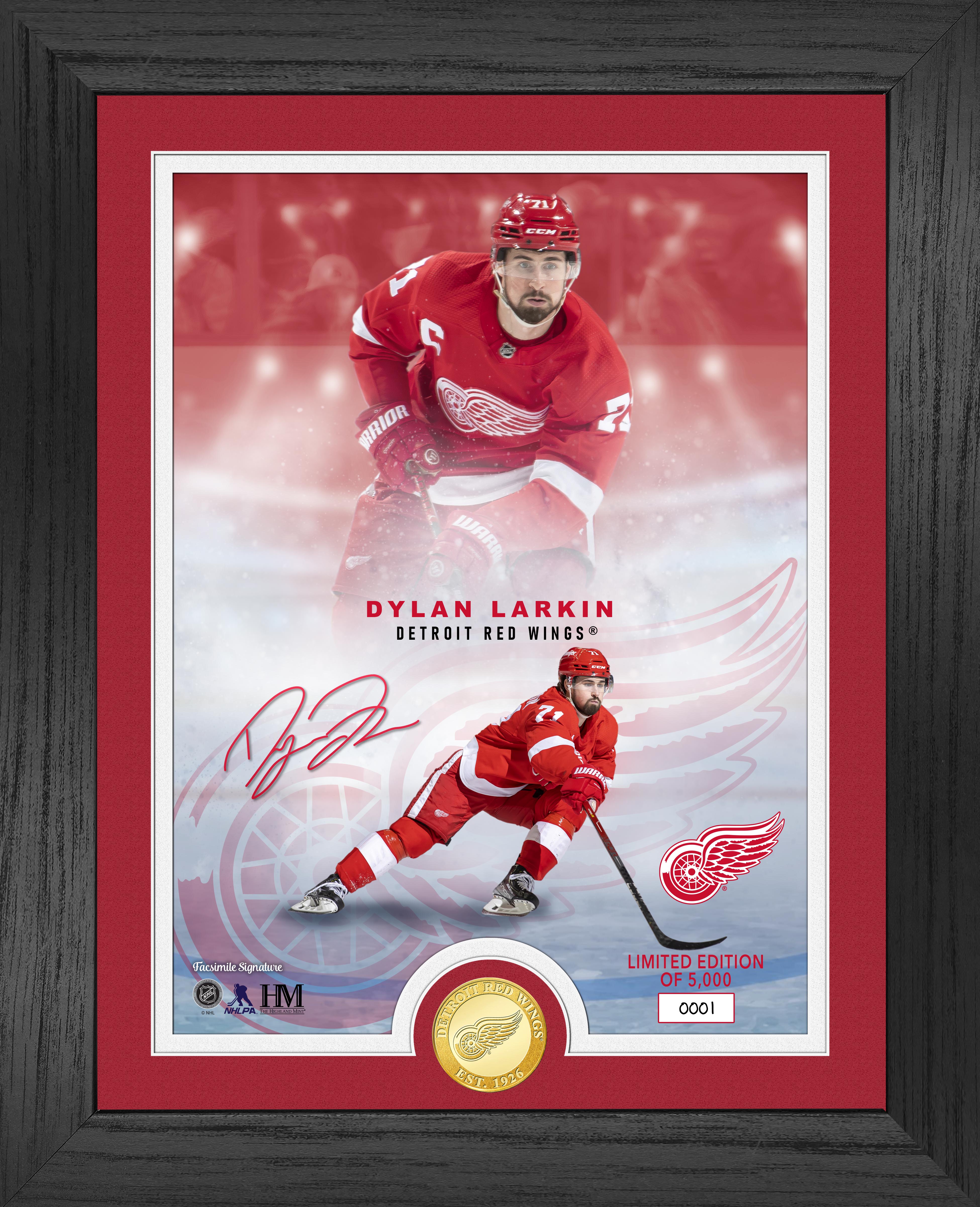 Detroit Red Wings Dylan Larkin Legends Bronze Coin Photo Mint