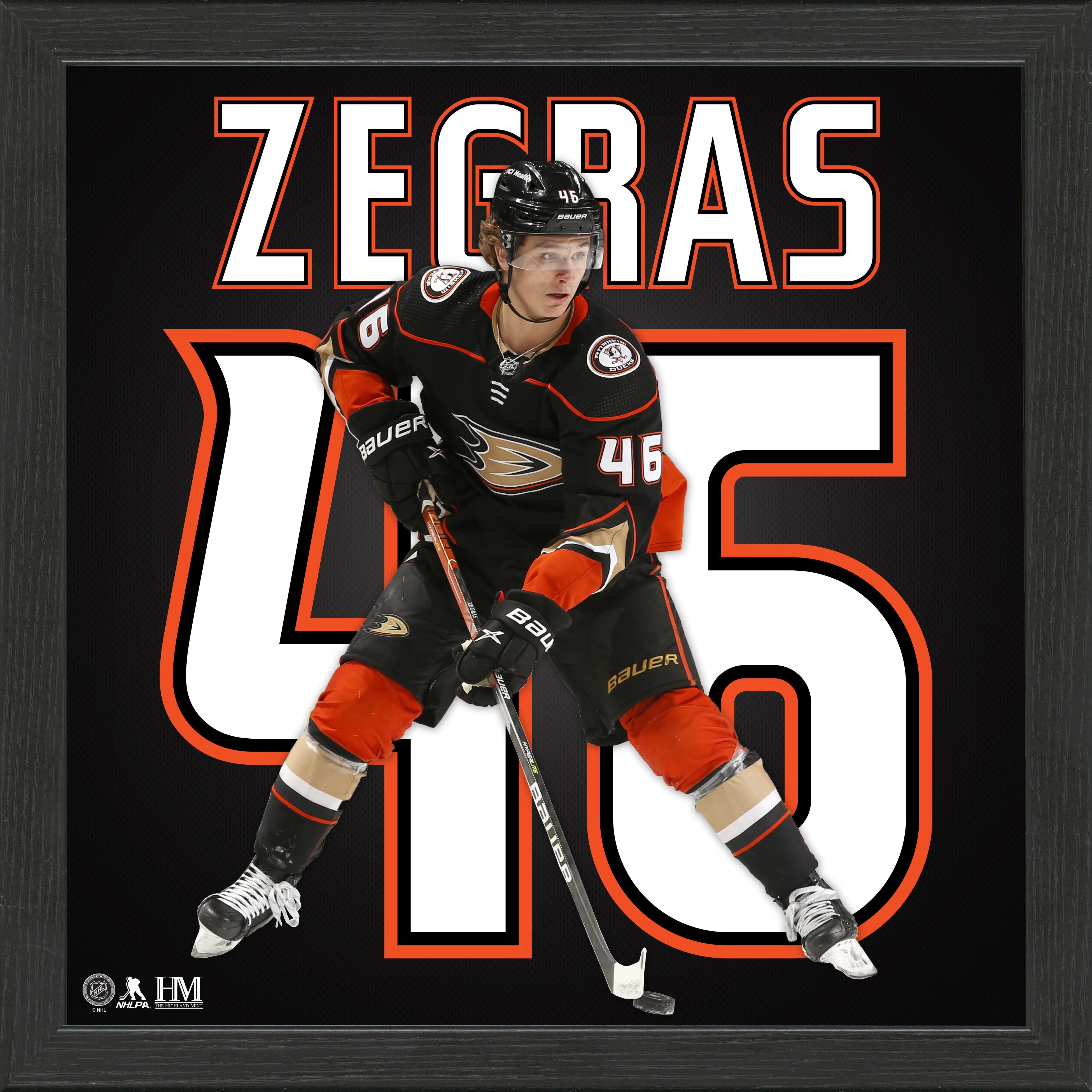 Trevor Zegras Anaheim Ducks IMPACT Jersey Frame