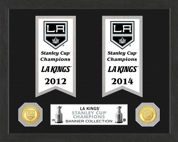 Los Angeles Kings Stanley Cup Banner Collection Bronze Photo Mint