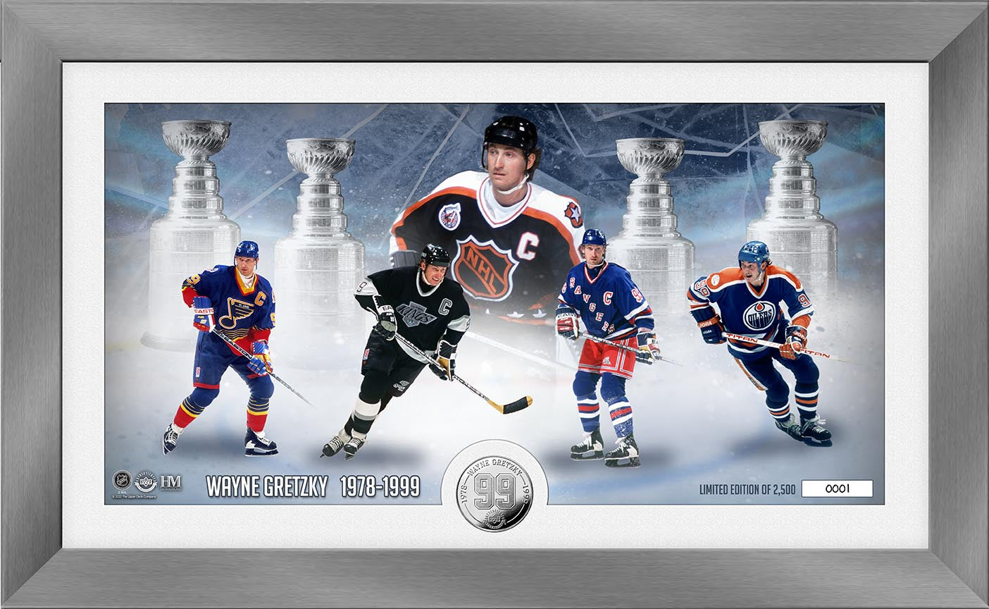 Wayne Gretzky The Great One Silver Coin Pano Photo Mint