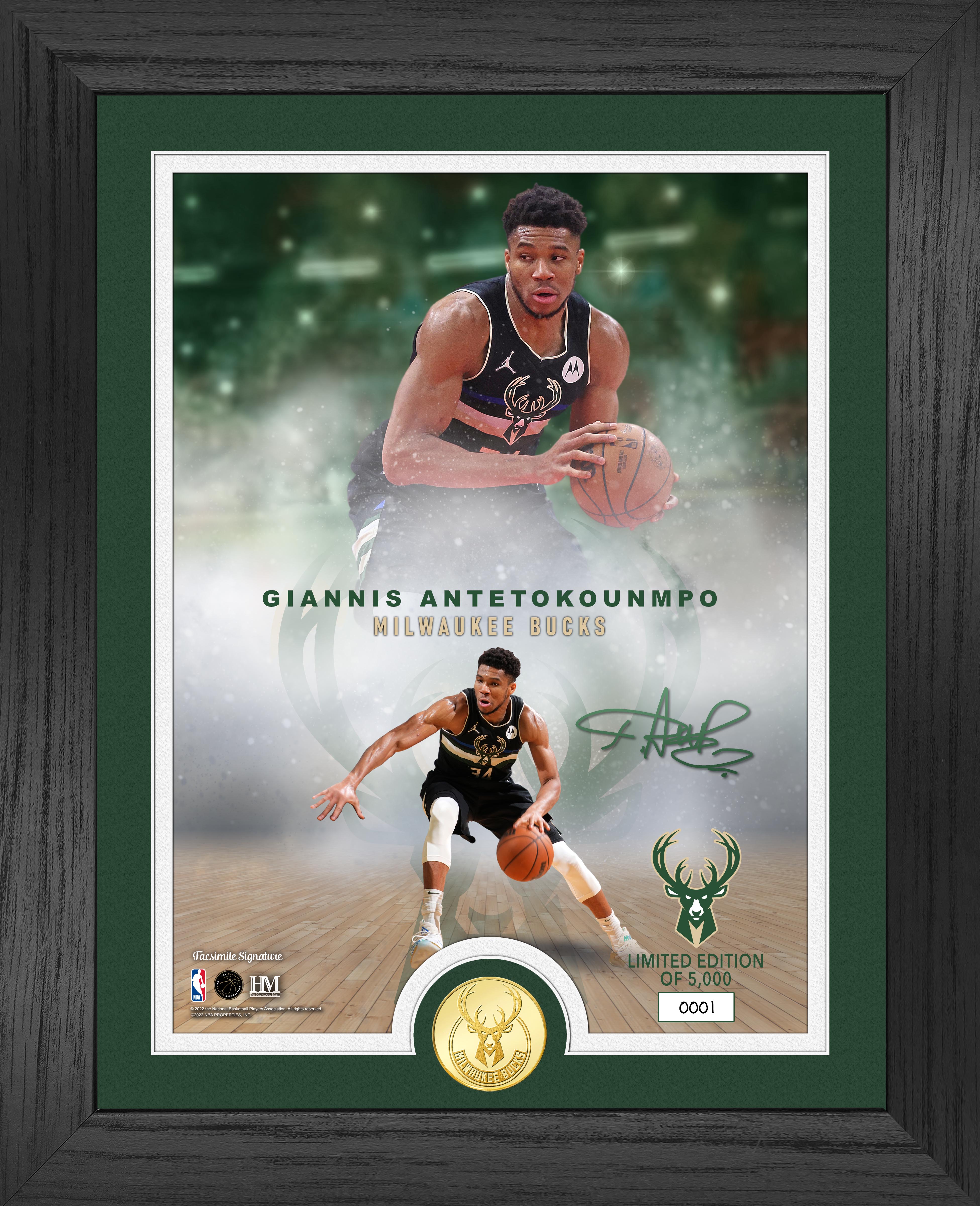 Giannis Antetokounmpo Legends Bronze Coin Photo Mint