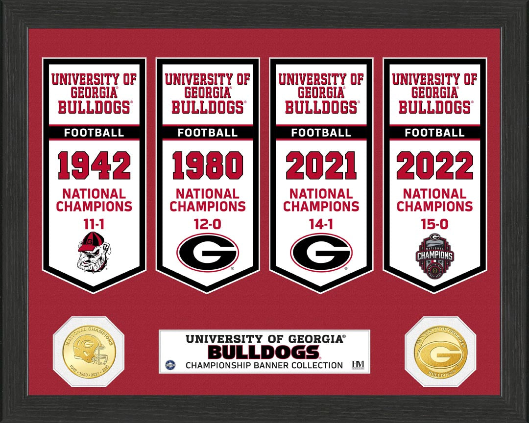 Georgia Bulldogs Football National Champions Banner Collection Photo Mint