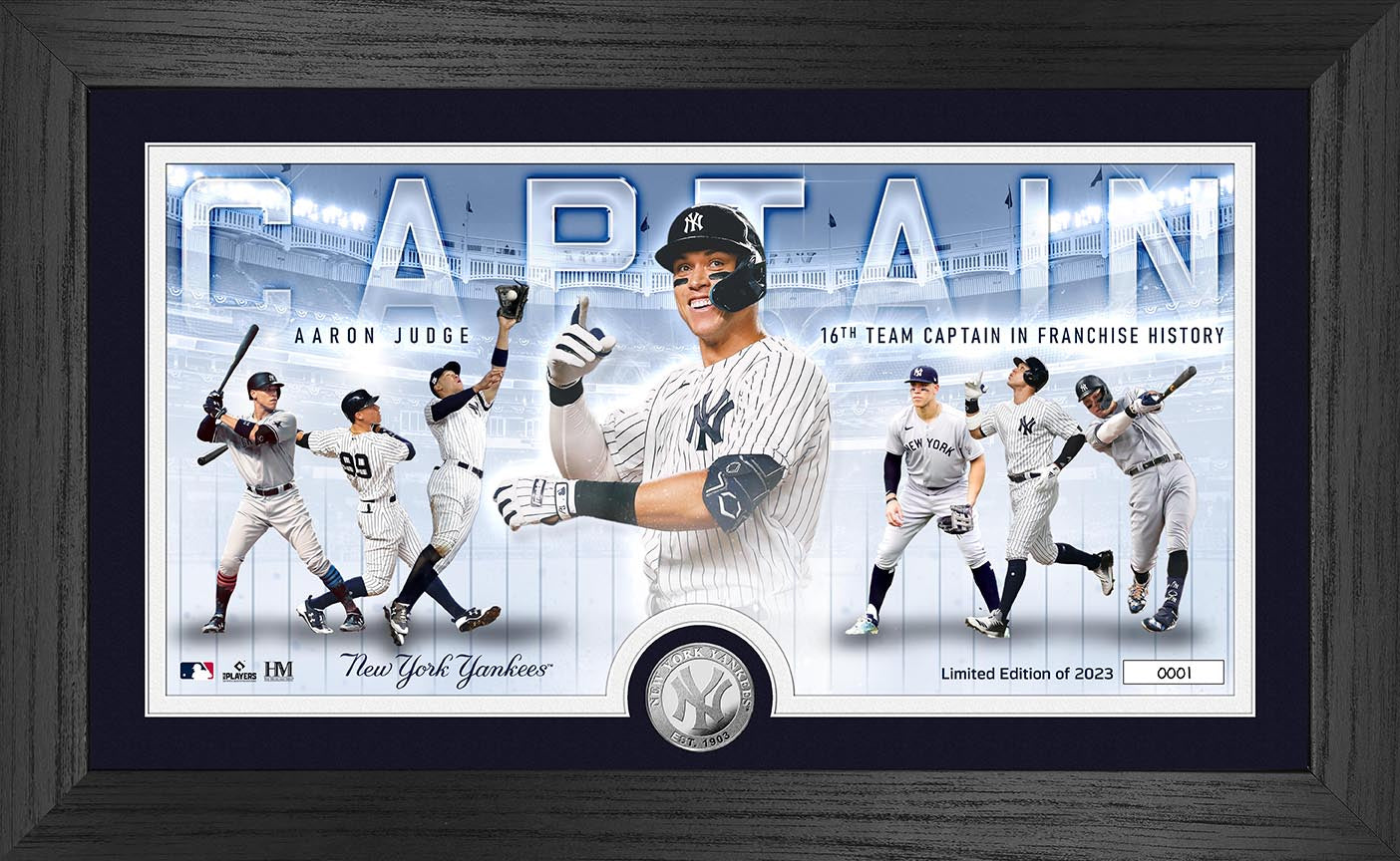 Aaron Judge New York Yankees Captain Silver Coin Pano Photo Mint