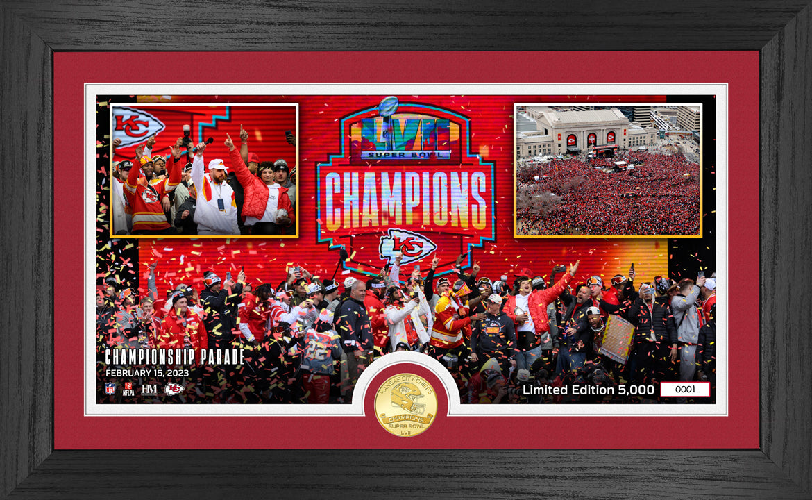 Kansas City Chiefs Super Bowl LVII Champions Parade Bronze Coin Pano Photo Mint