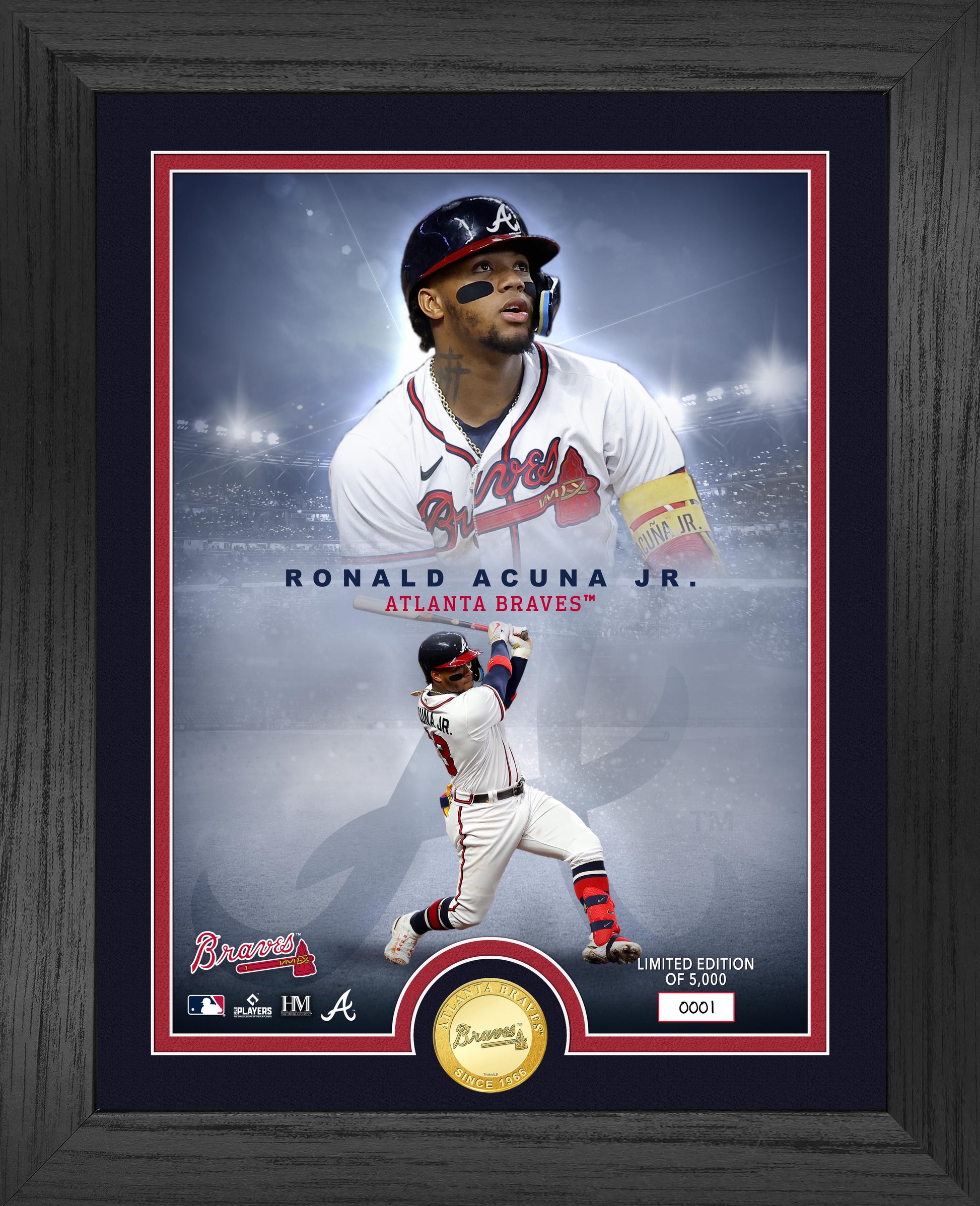 Ronald Acuna Braves Legends Bronze Coin Photo Mint