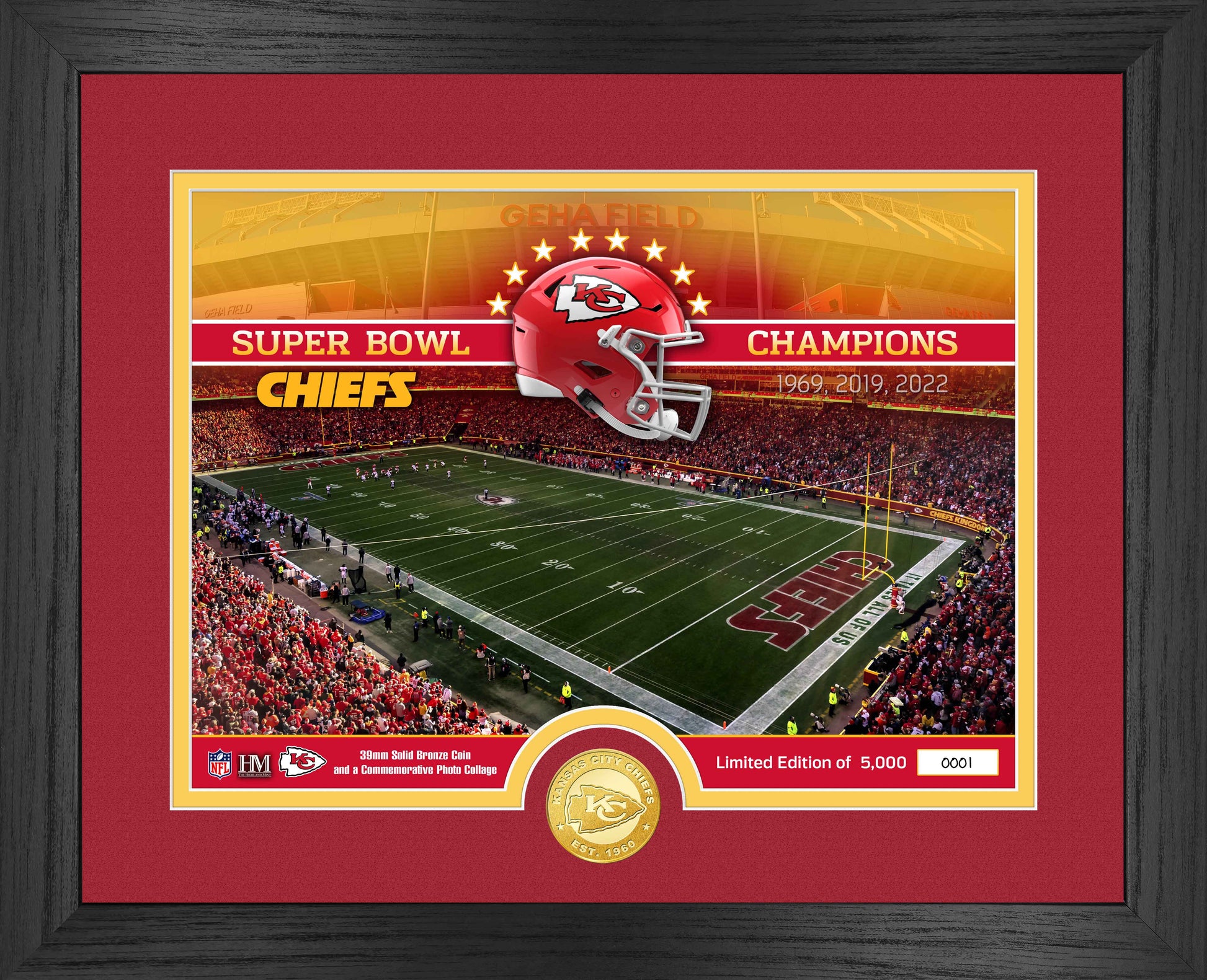 Kansas City Chiefs NFL Stadium Bronze Coin Photo Mint