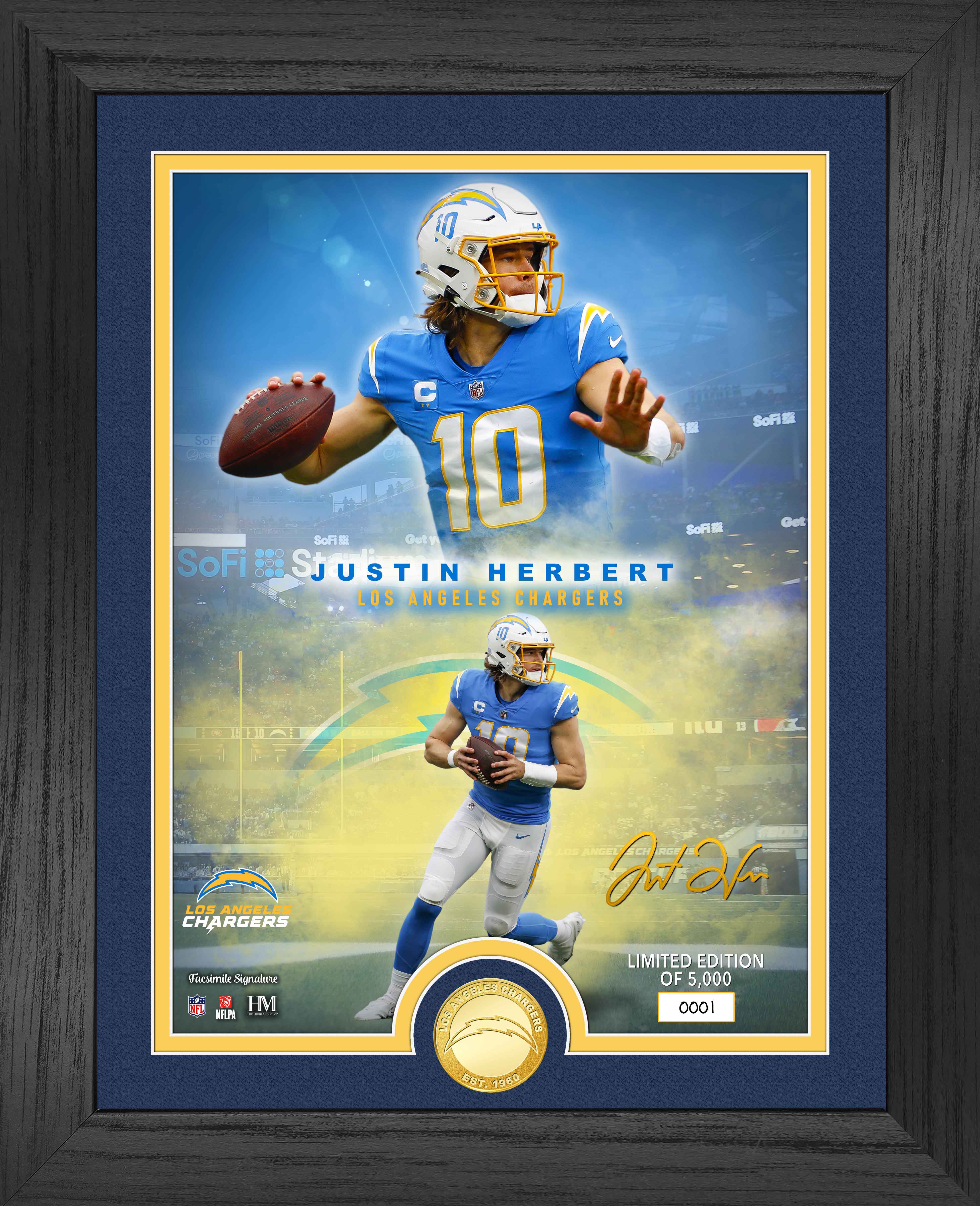 Justin Herbert NFL Legends Bronze Coin Photo Mint