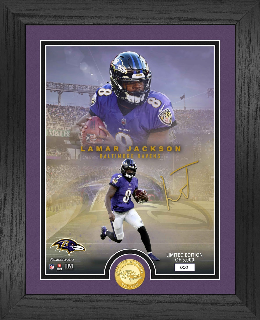 Lamar Jackson NFL Legends Bronze Coin Photo Mint