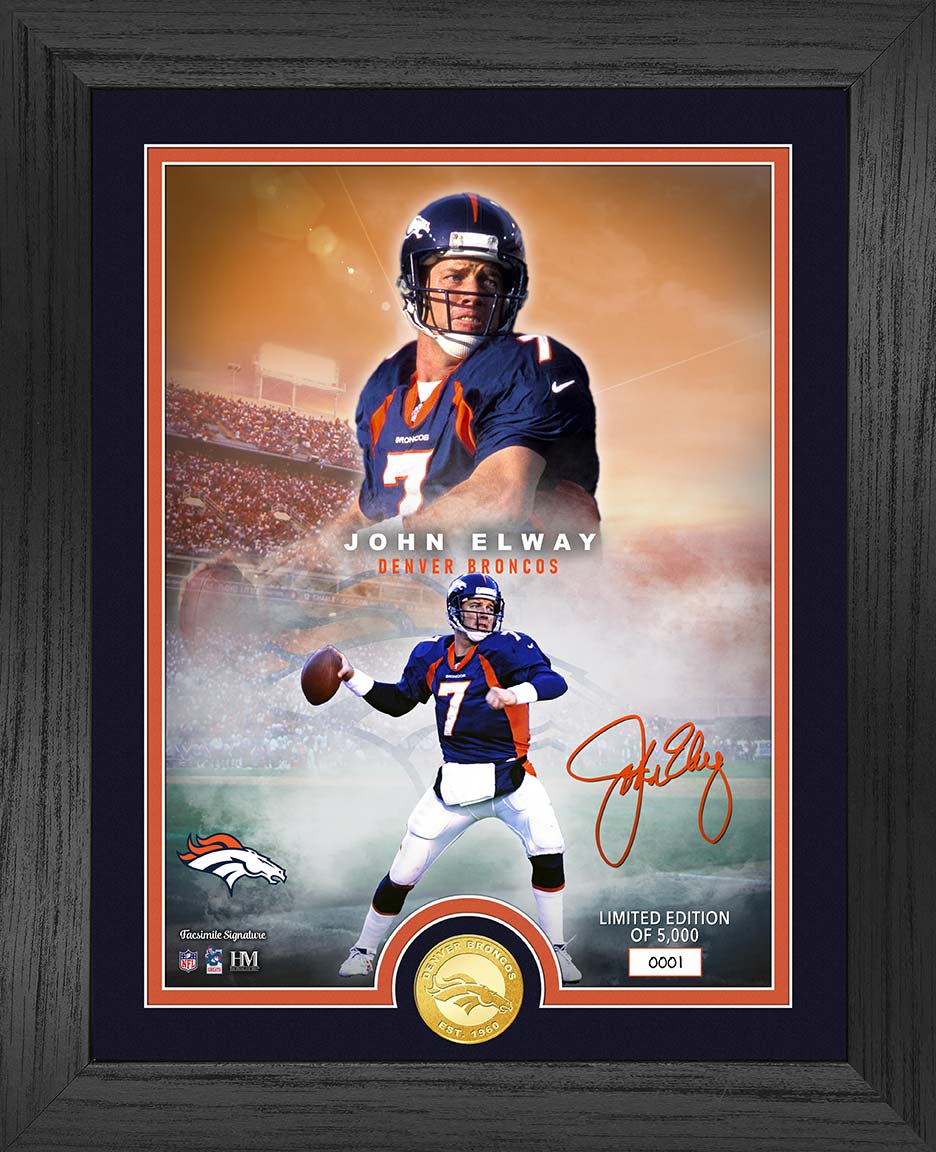 John Elway NFL Legends Bronze Coin Photo Mint