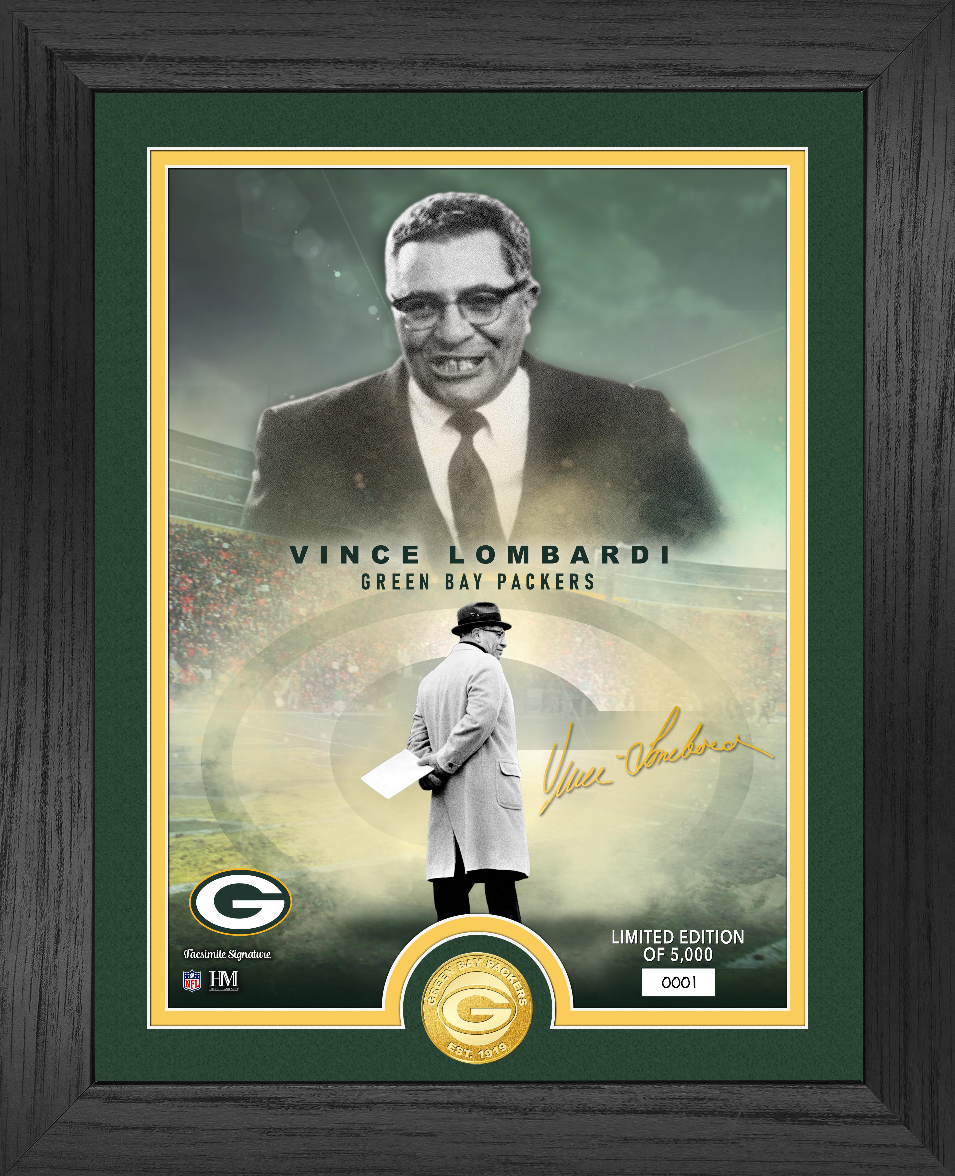 Vince Lombardi Green Bay Packers Bronze Coin Photo Mint