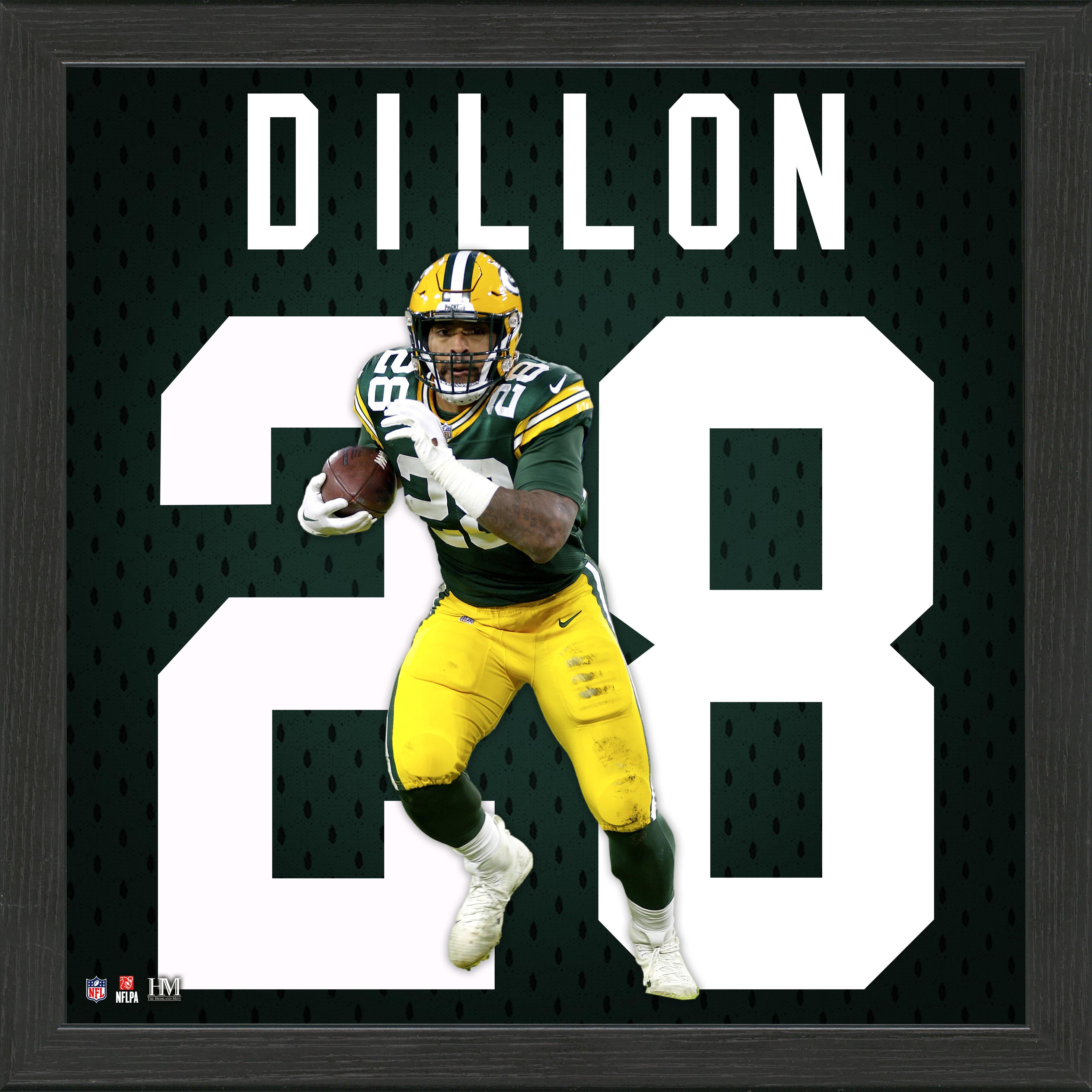 AJ Dillon Green Bay Packers IMPACT Jersey Frame